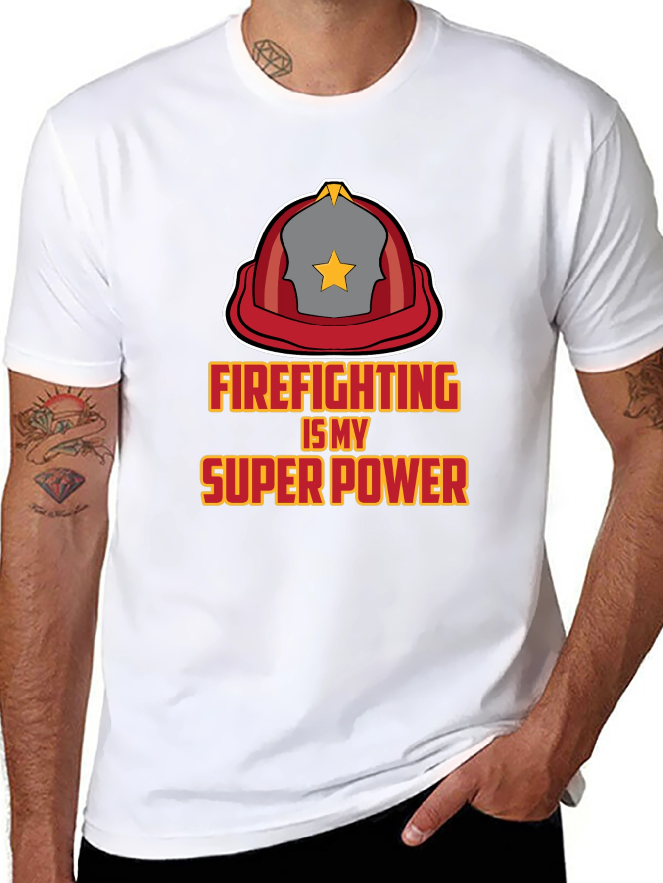 Firefighting is My Super Power Black T-Shirt