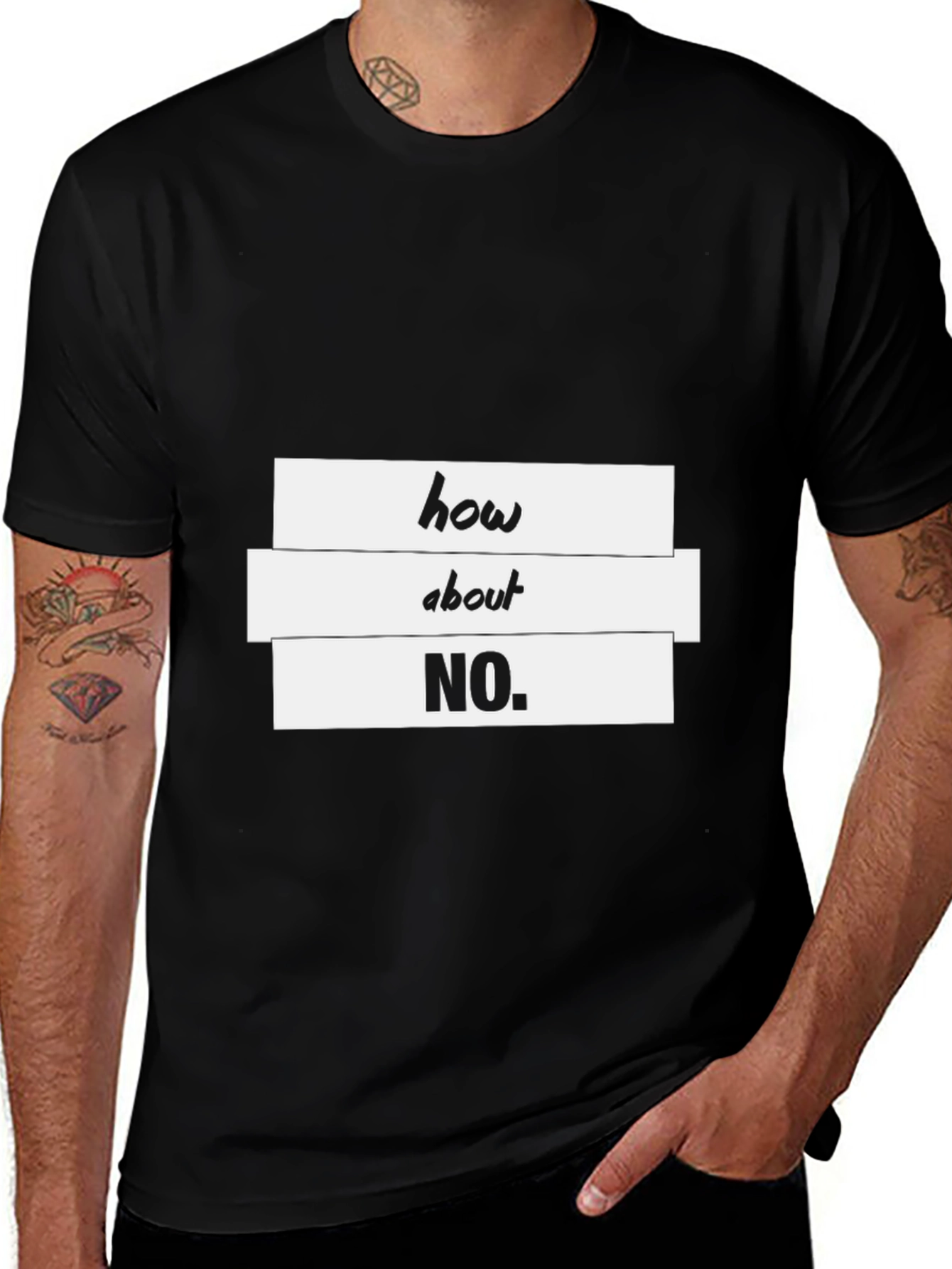 Humorous How About No. Graphic T-Shirt