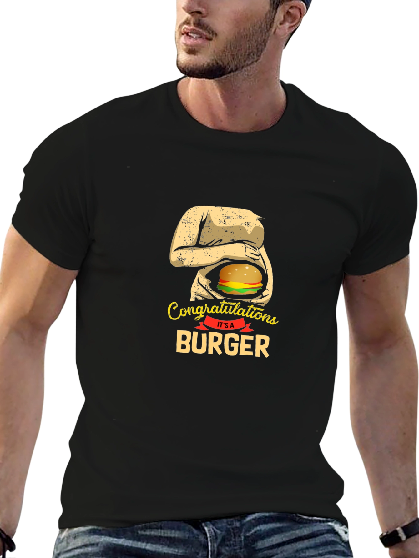 Congratulations Its A Burger Funny T-Shirt