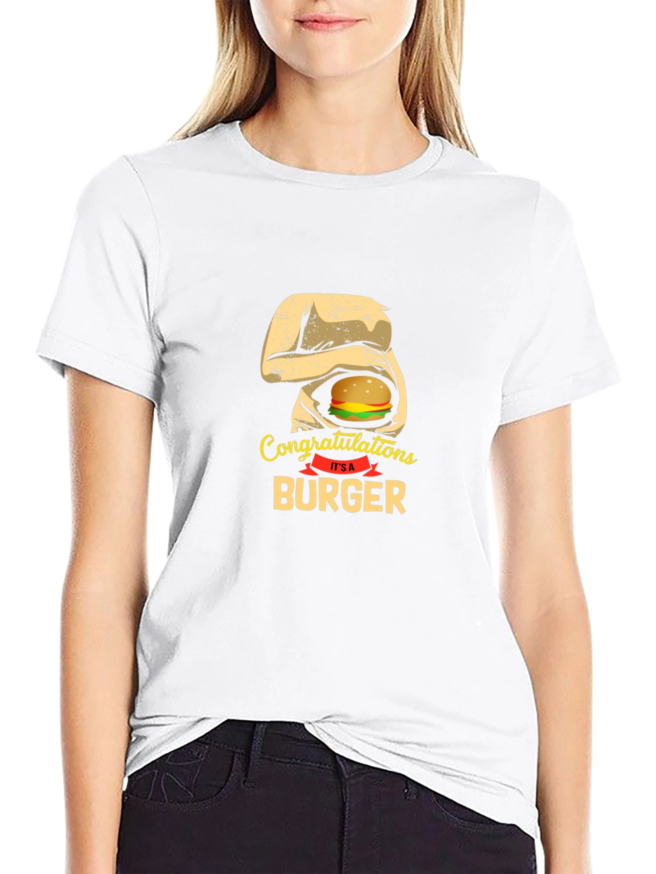 Congratulations Its A Burger Funny T-Shirt