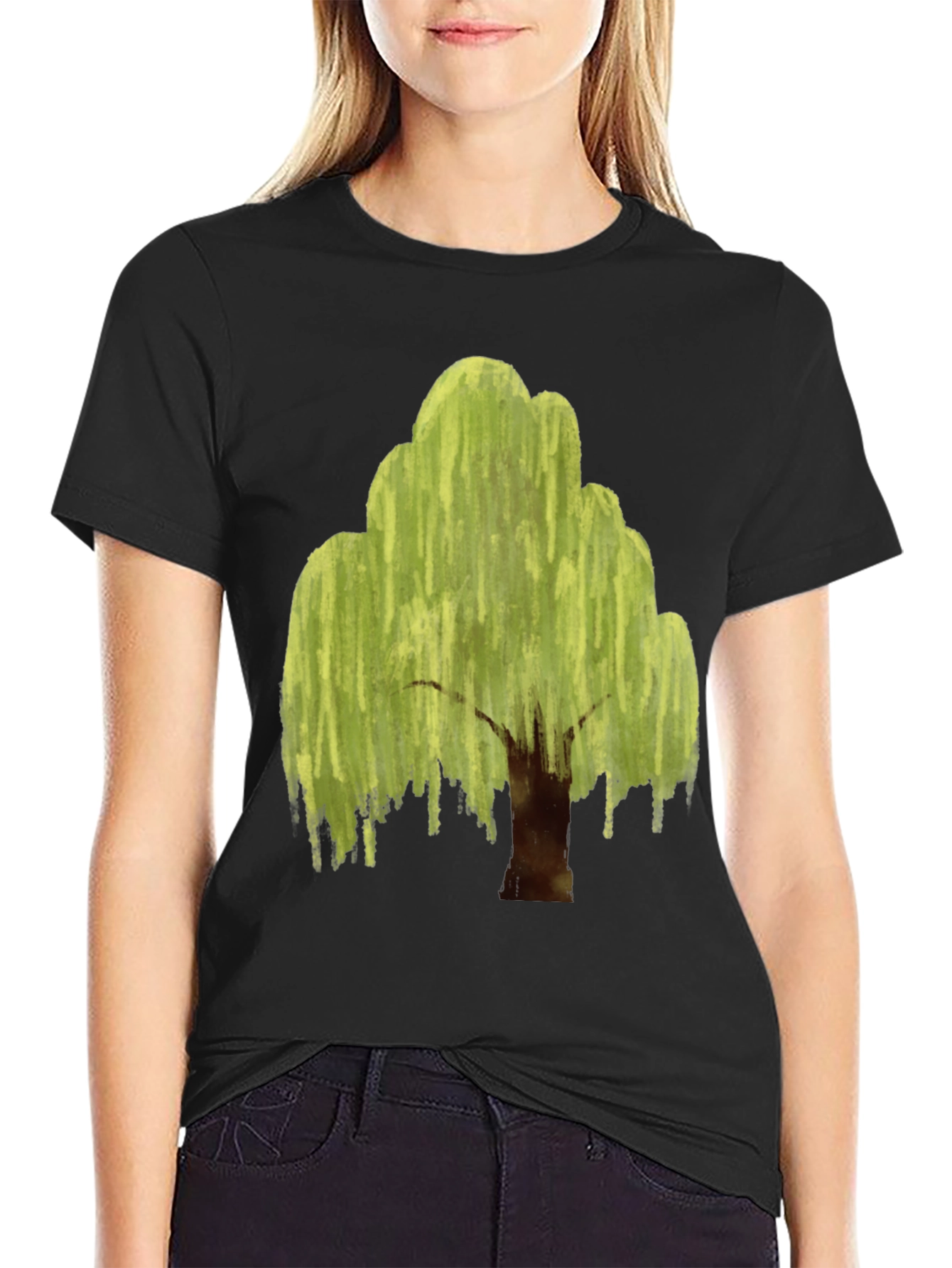 Willow Tree Graphic Black T-Shirt