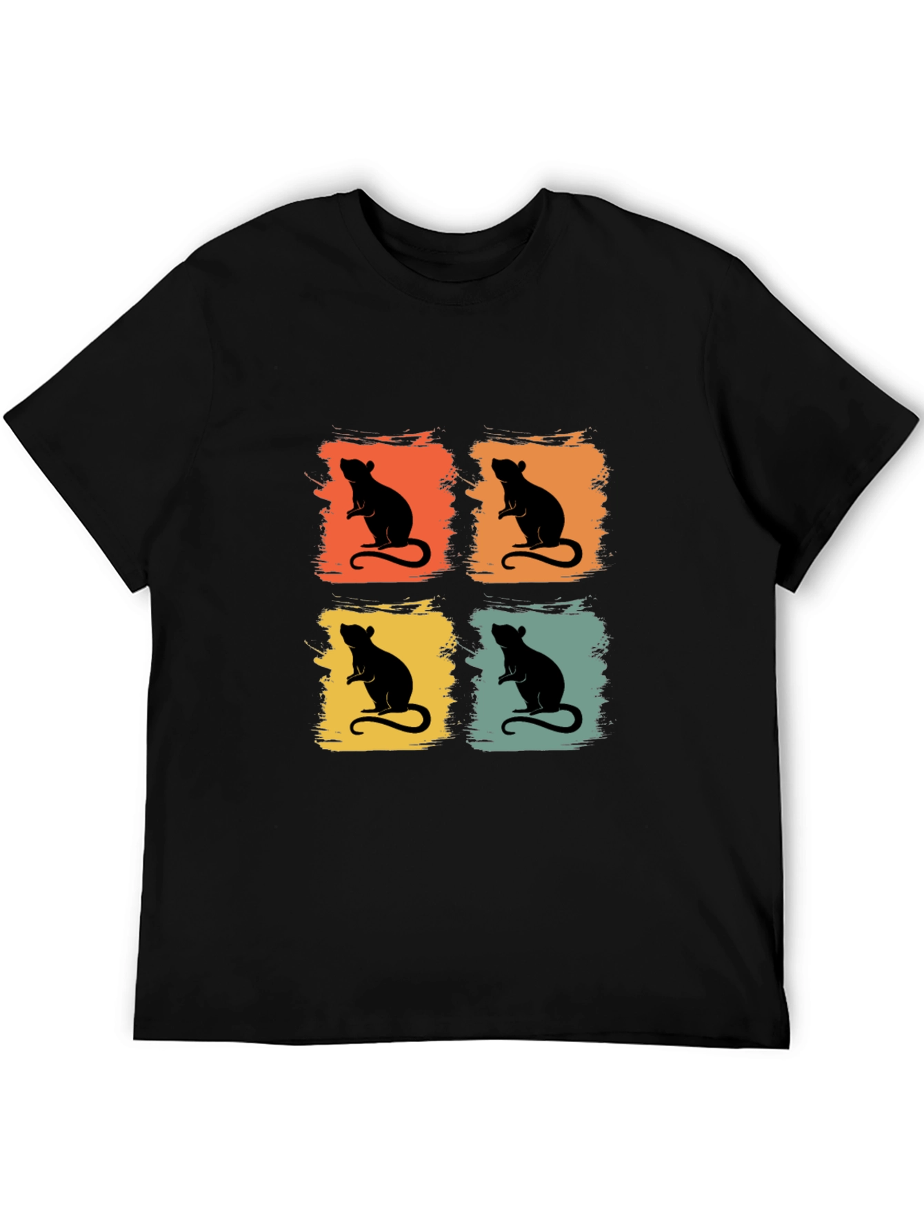 Retro Rat Graphic Tee - Fun Animal Shirt
