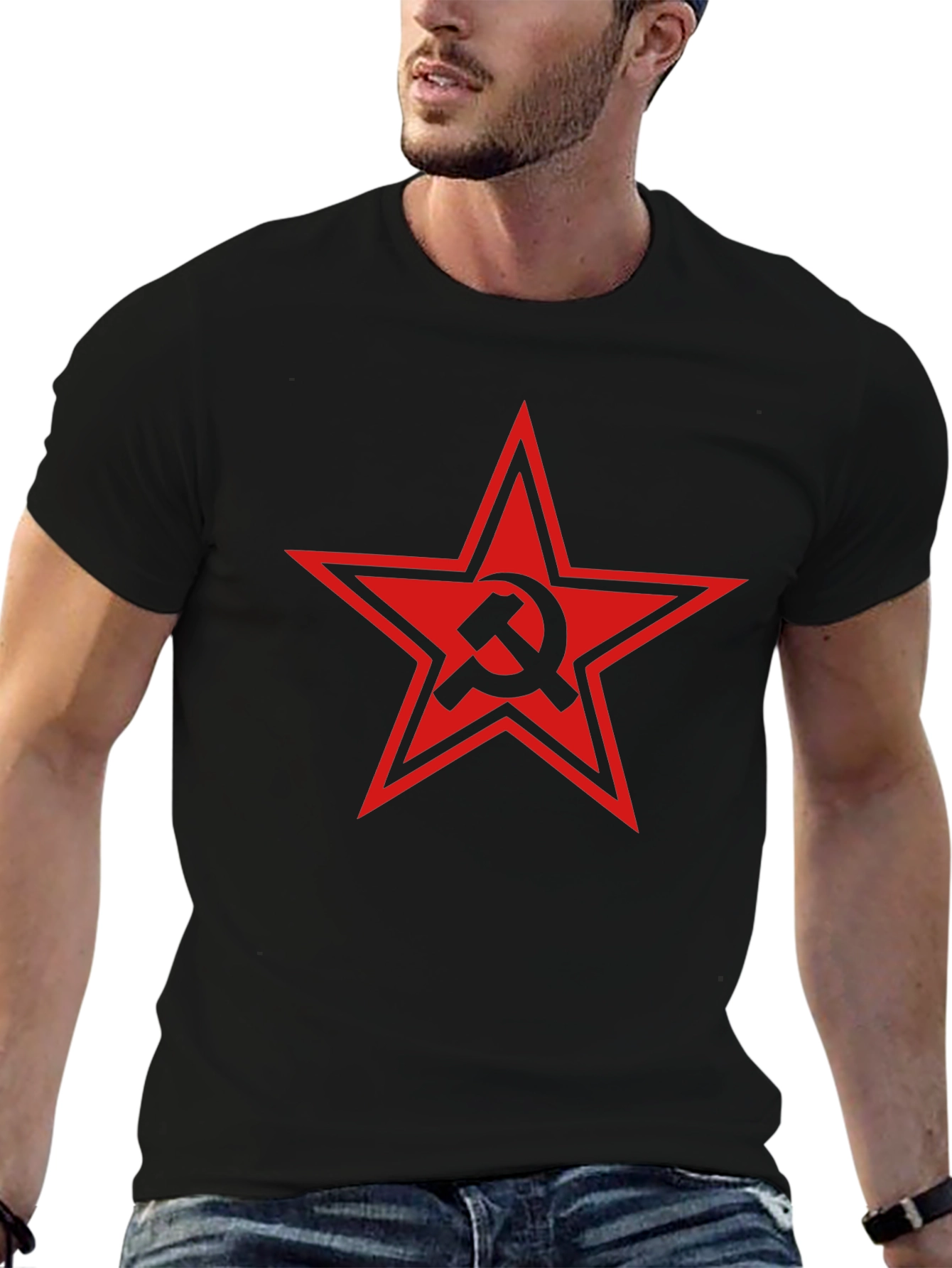 Hammer and Sickle Red Star Graphic Tee