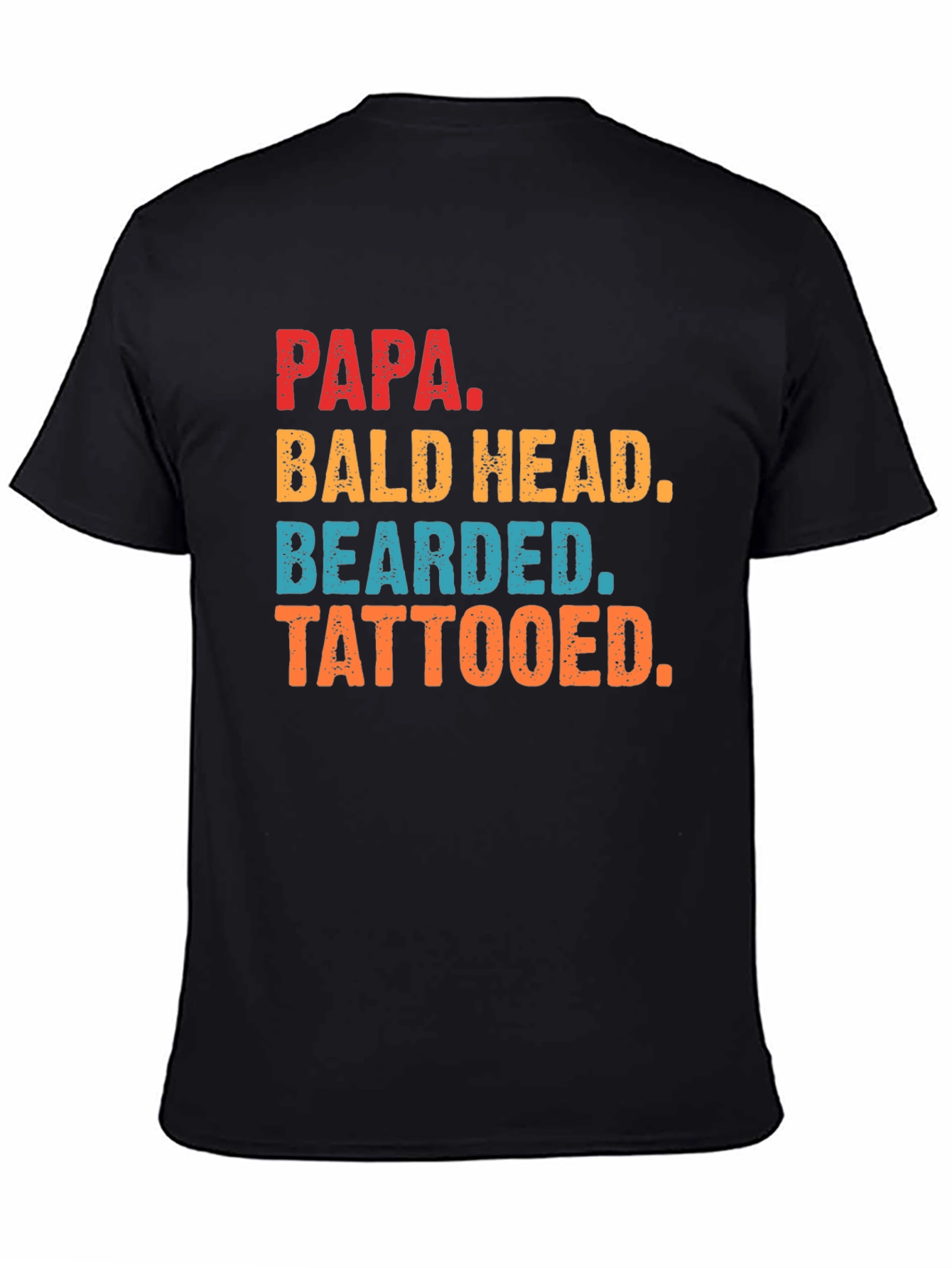 Papa Bald Head Bearded Tattooed T-Shirt