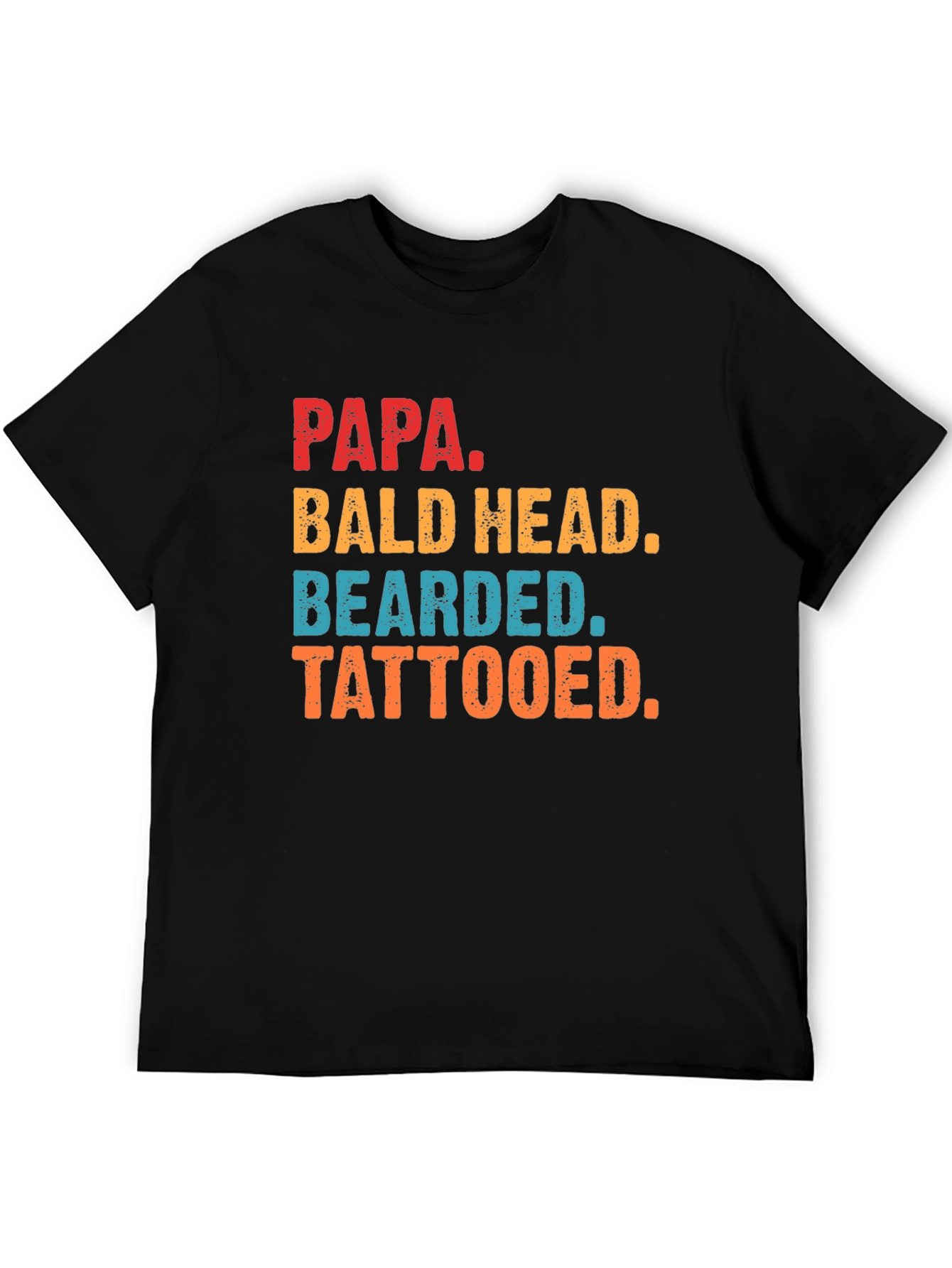 Papa Bald Head Bearded Tattooed T-Shirt