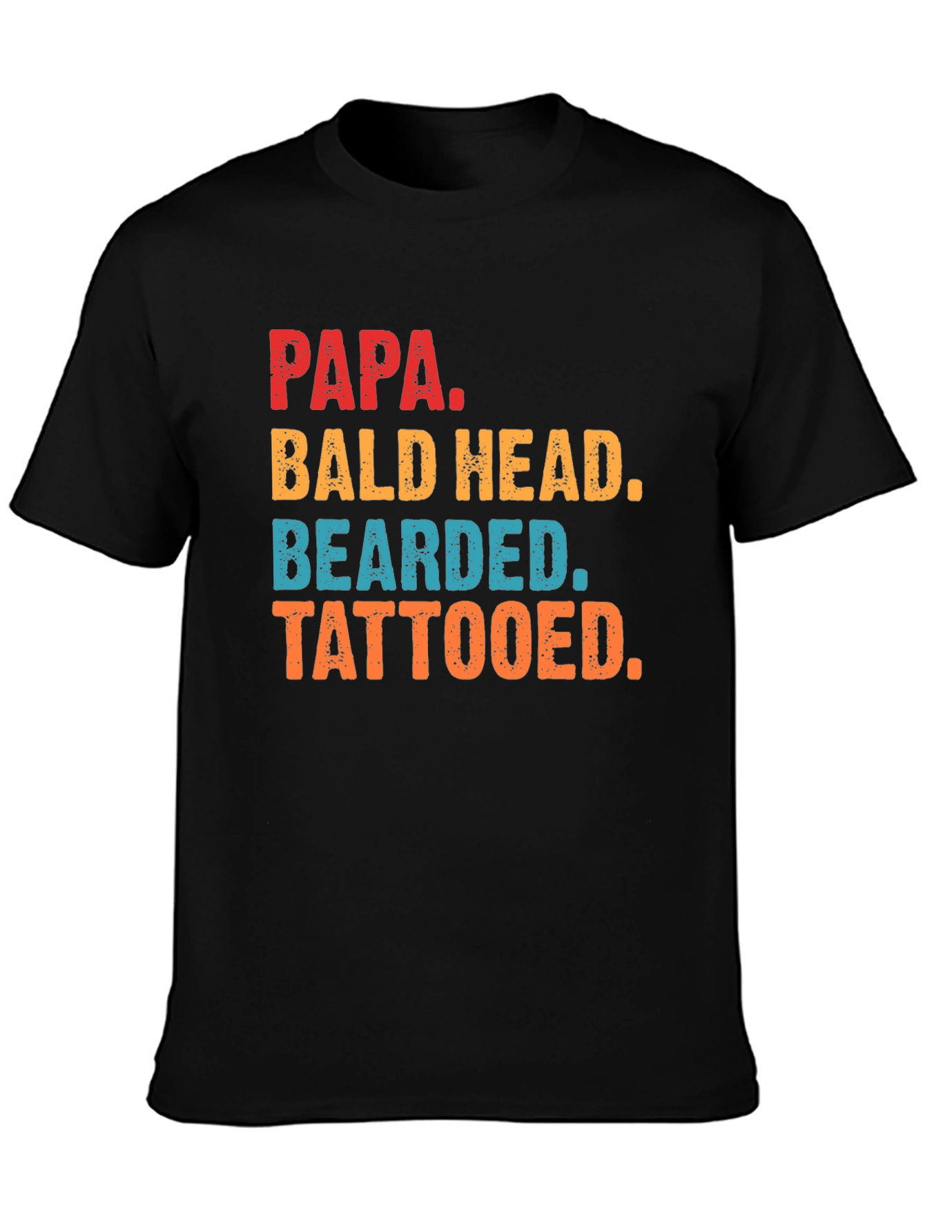 Papa Bald Head Bearded Tattooed T-Shirt