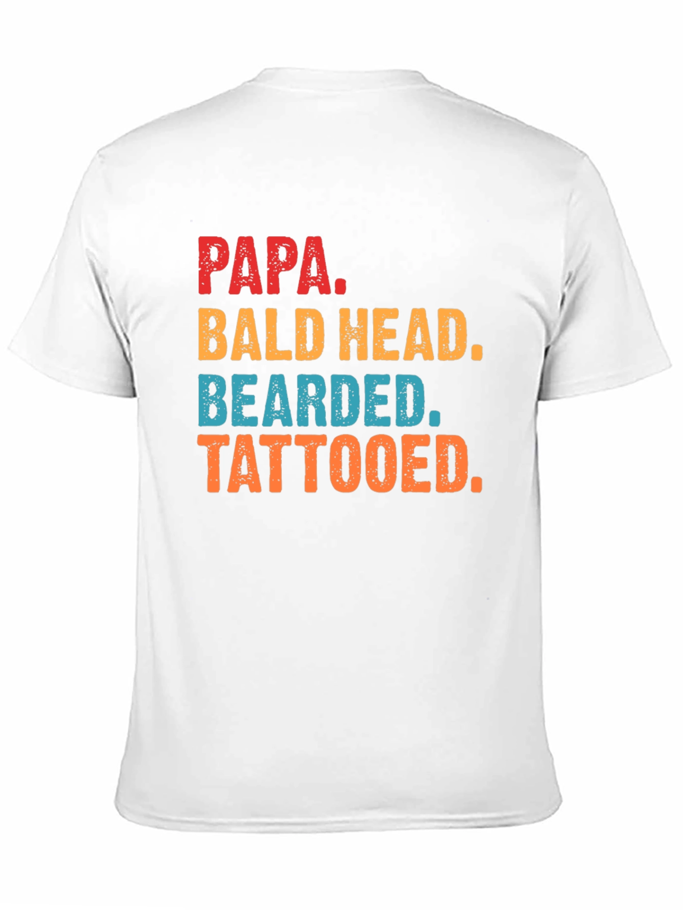 Papa Bald Head Bearded Tattooed T-Shirt