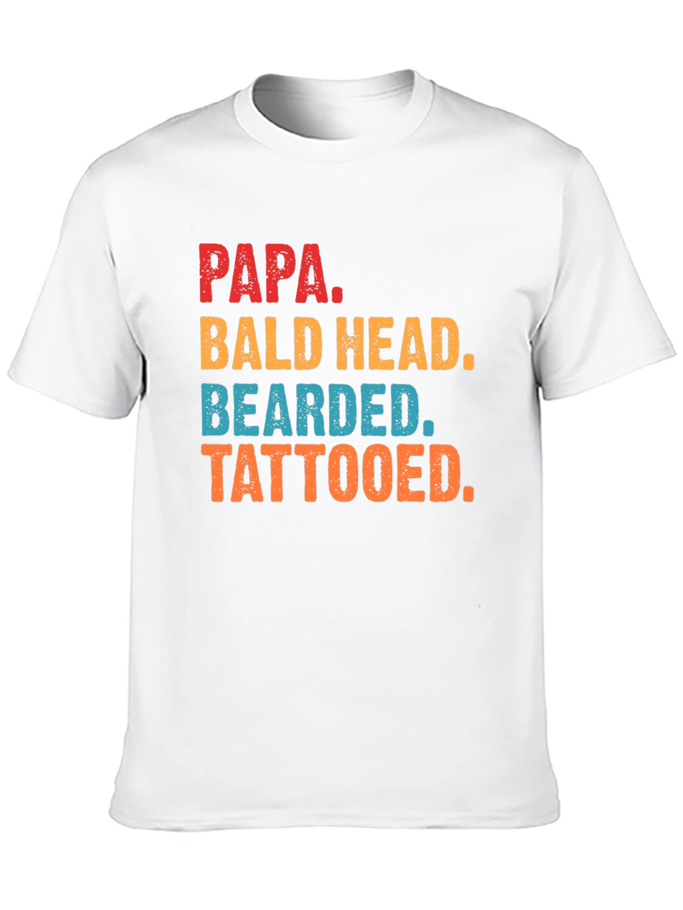 Papa Bald Head Bearded Tattooed T-Shirt