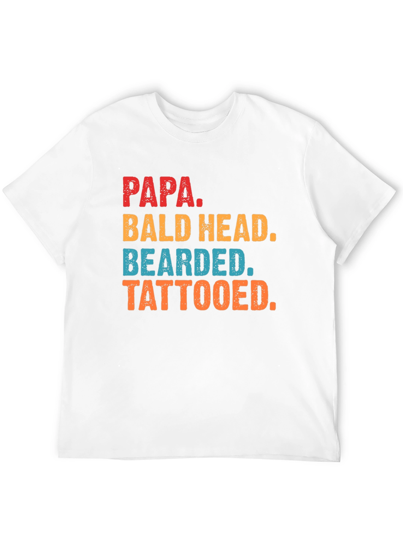 Papa Bald Head Bearded Tattooed T-Shirt