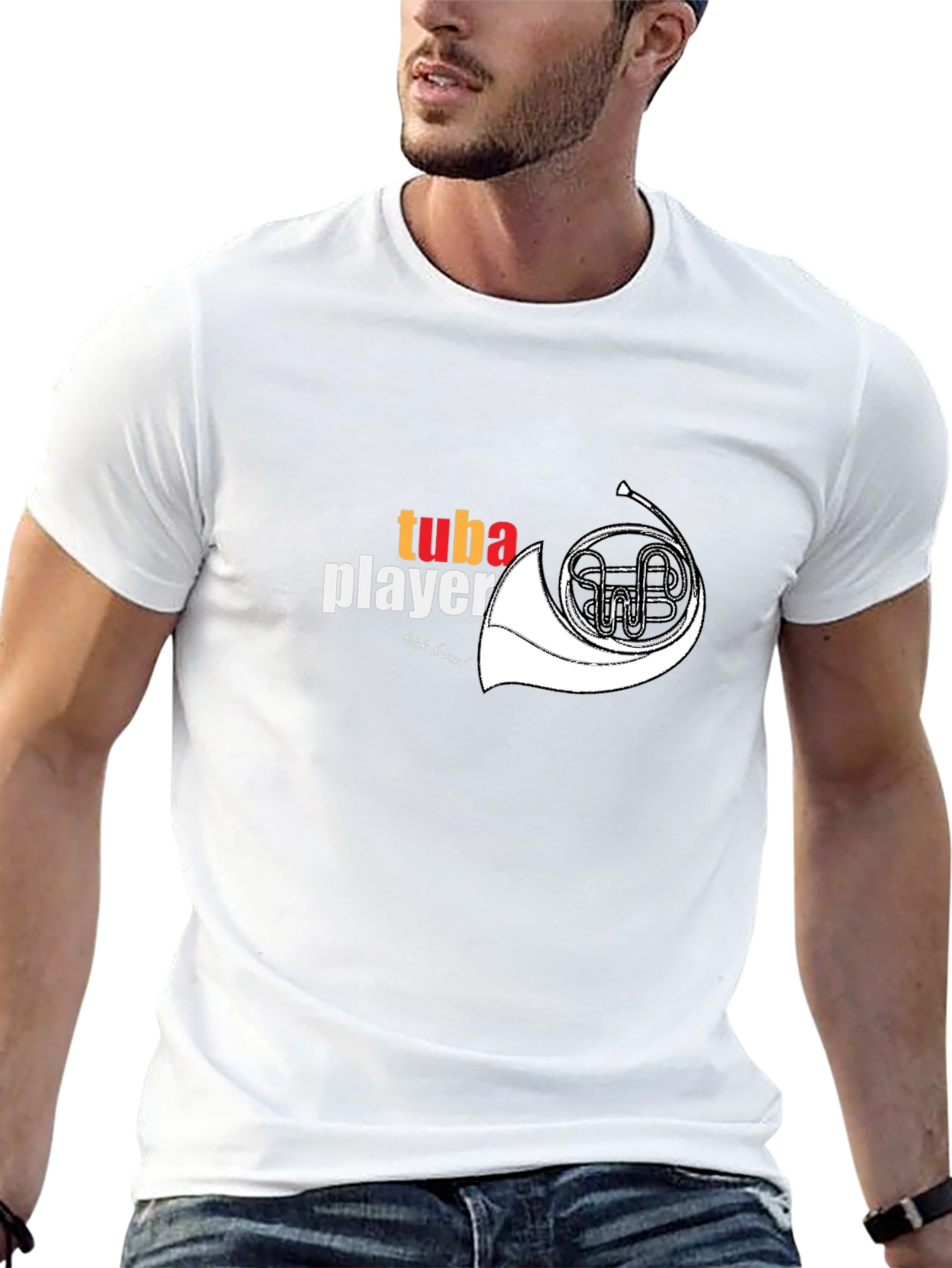 Tuba Player Graphic Tee - Musical Instrument T-Shirt
