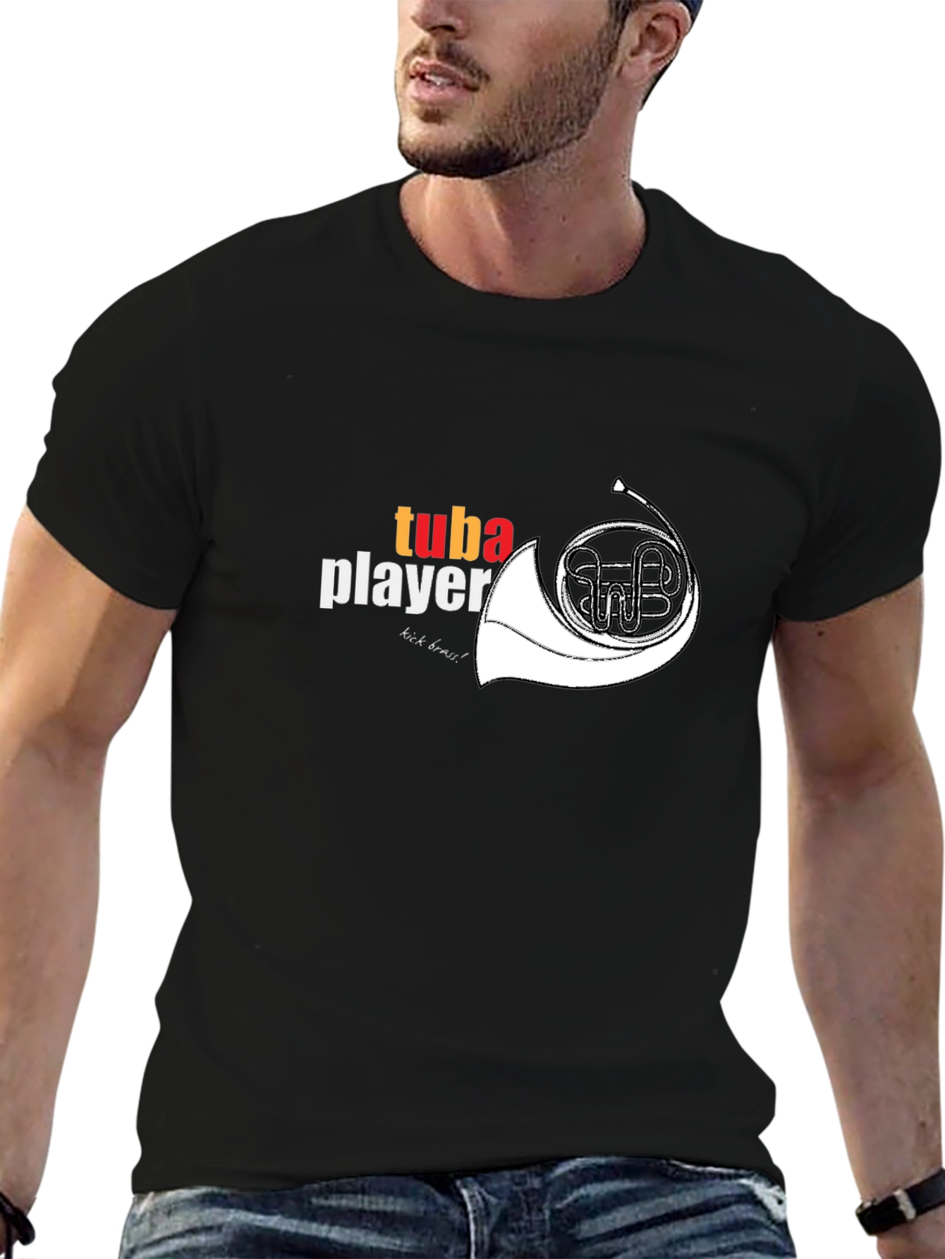 Tuba Player Graphic Tee - Musical Instrument T-Shirt