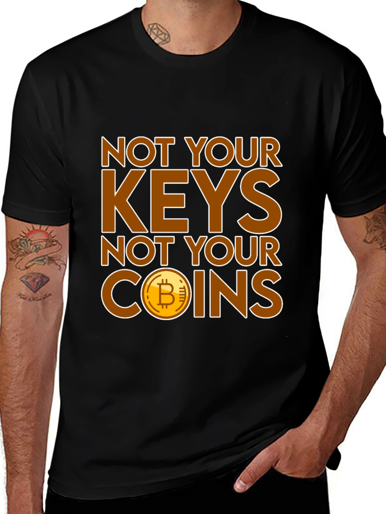 Bitcoin Not Your Keys Graphic Tee