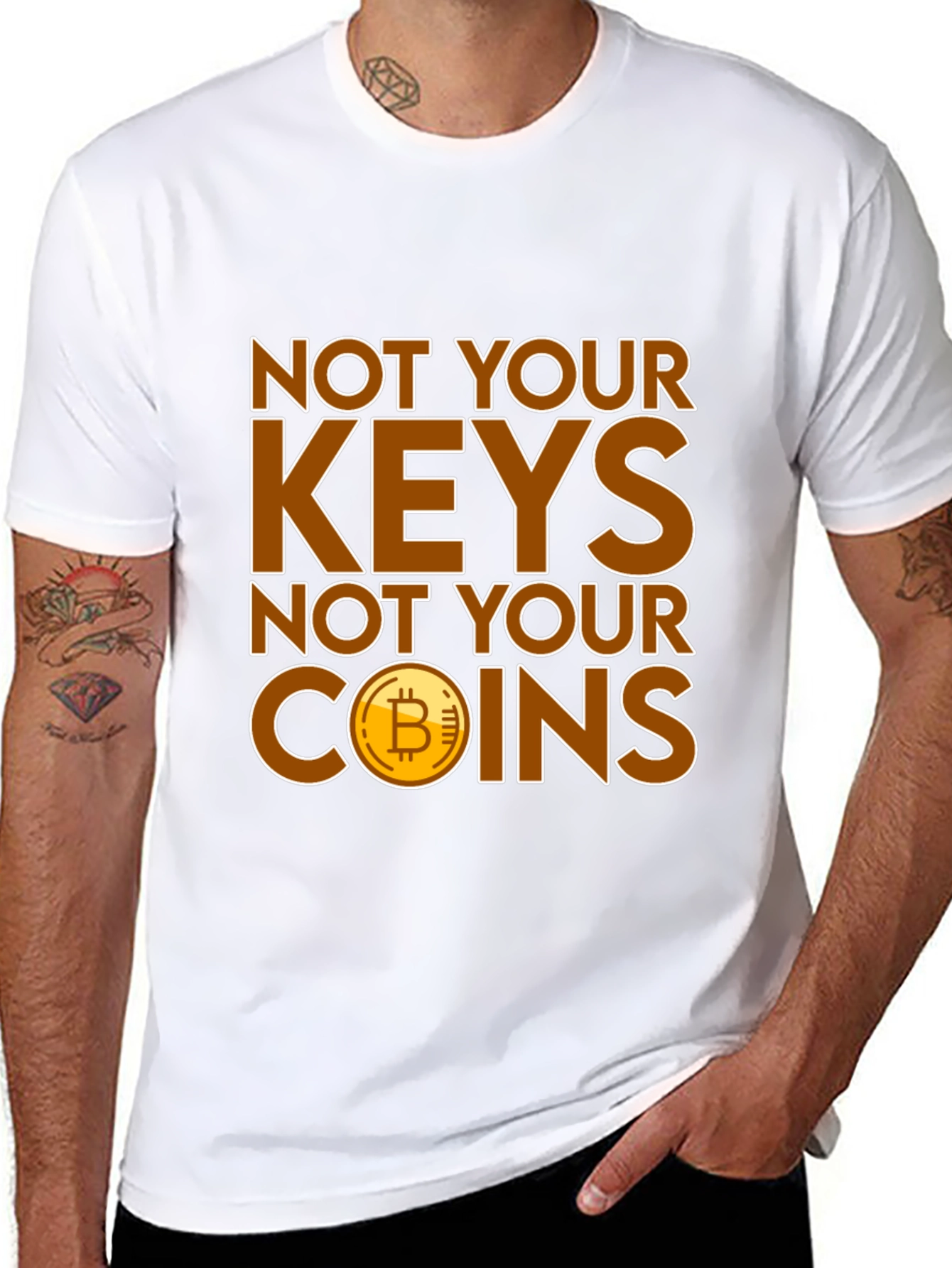Bitcoin Not Your Keys Graphic Tee
