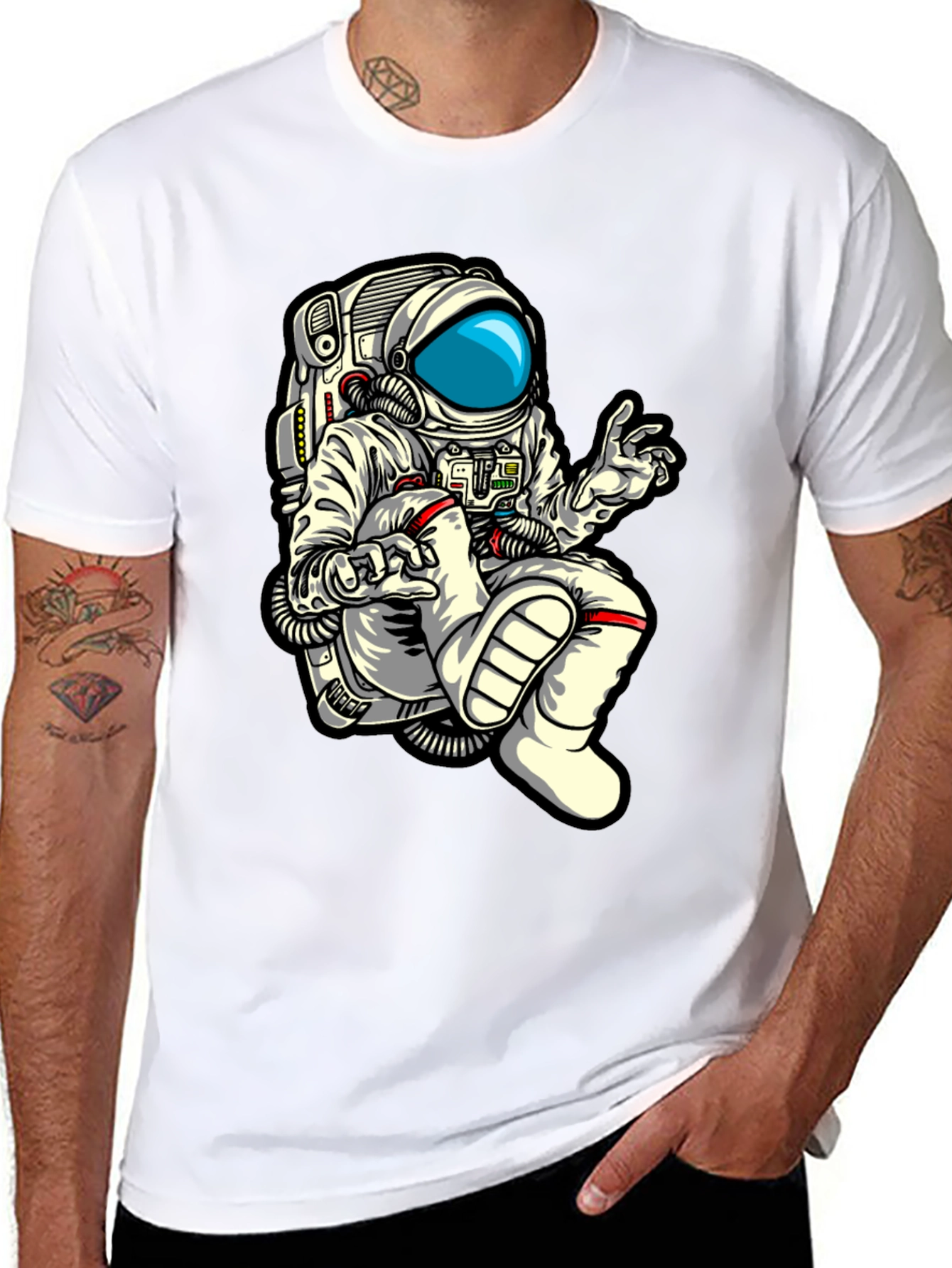 Astronaut Graphic Print Tee - Space Explorers
