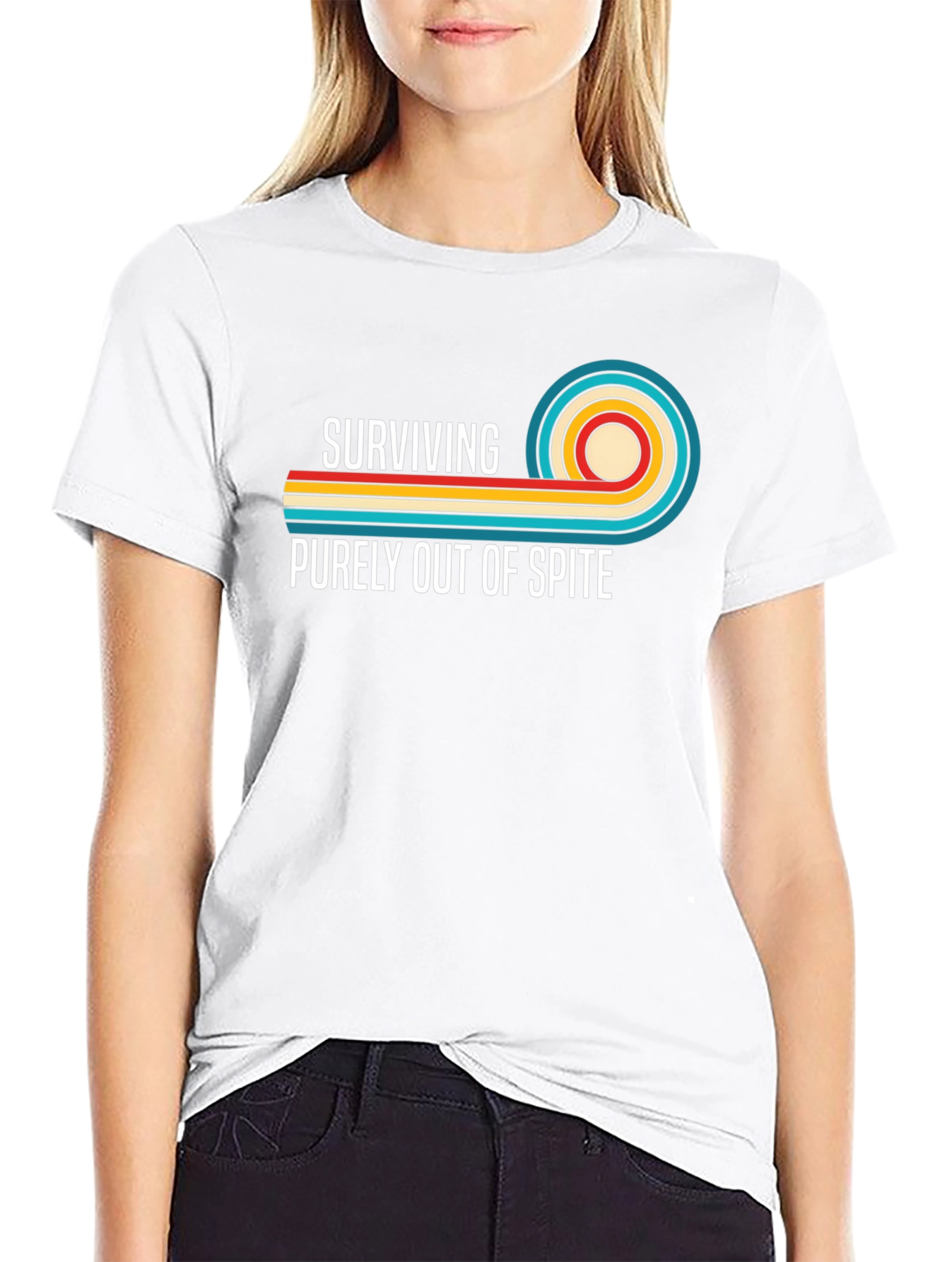 Surviving Out Of Spite Retro Graphic T-Shirt