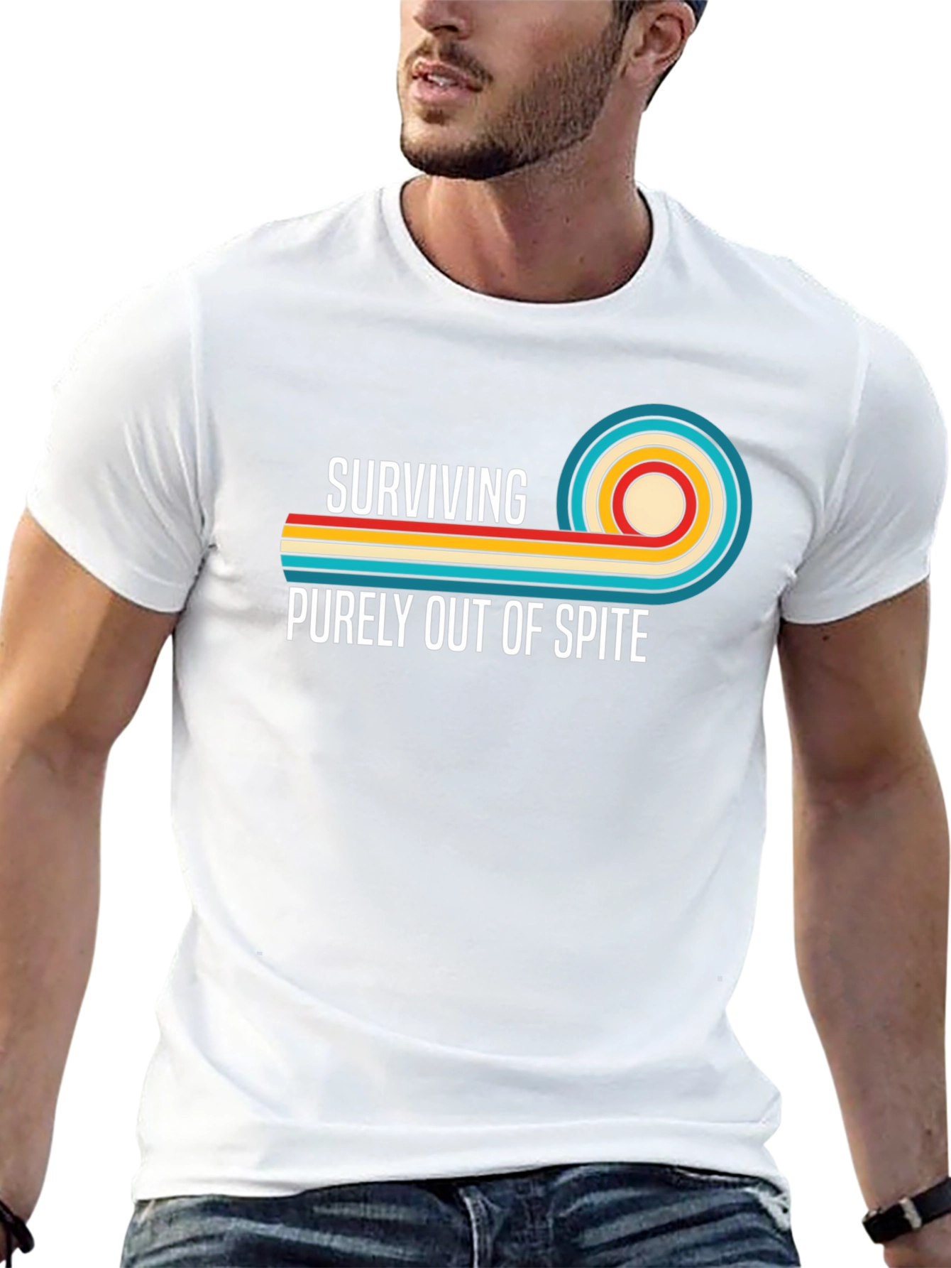 Surviving Out Of Spite Retro Graphic T-Shirt