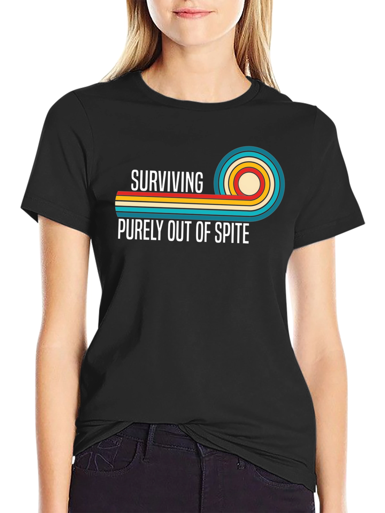 Surviving Out Of Spite Retro Graphic T-Shirt