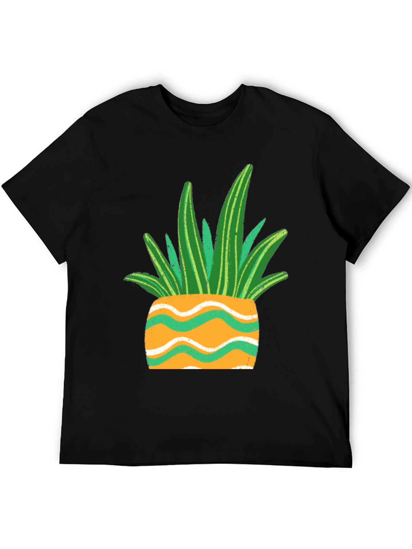 Unique Plant Pot Graphic Tee - Black