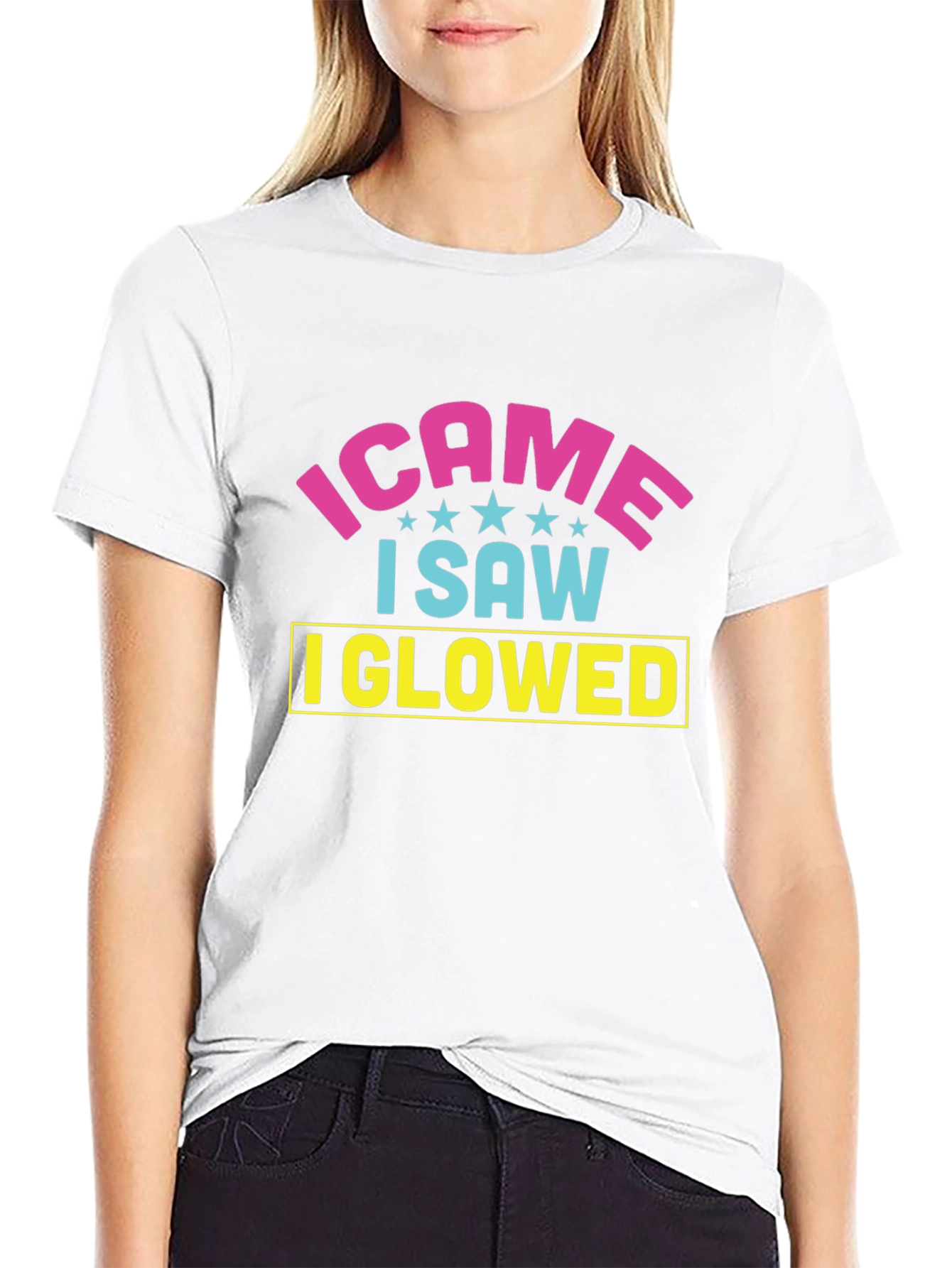 I Came I Saw I Glowed Black T-Shirt