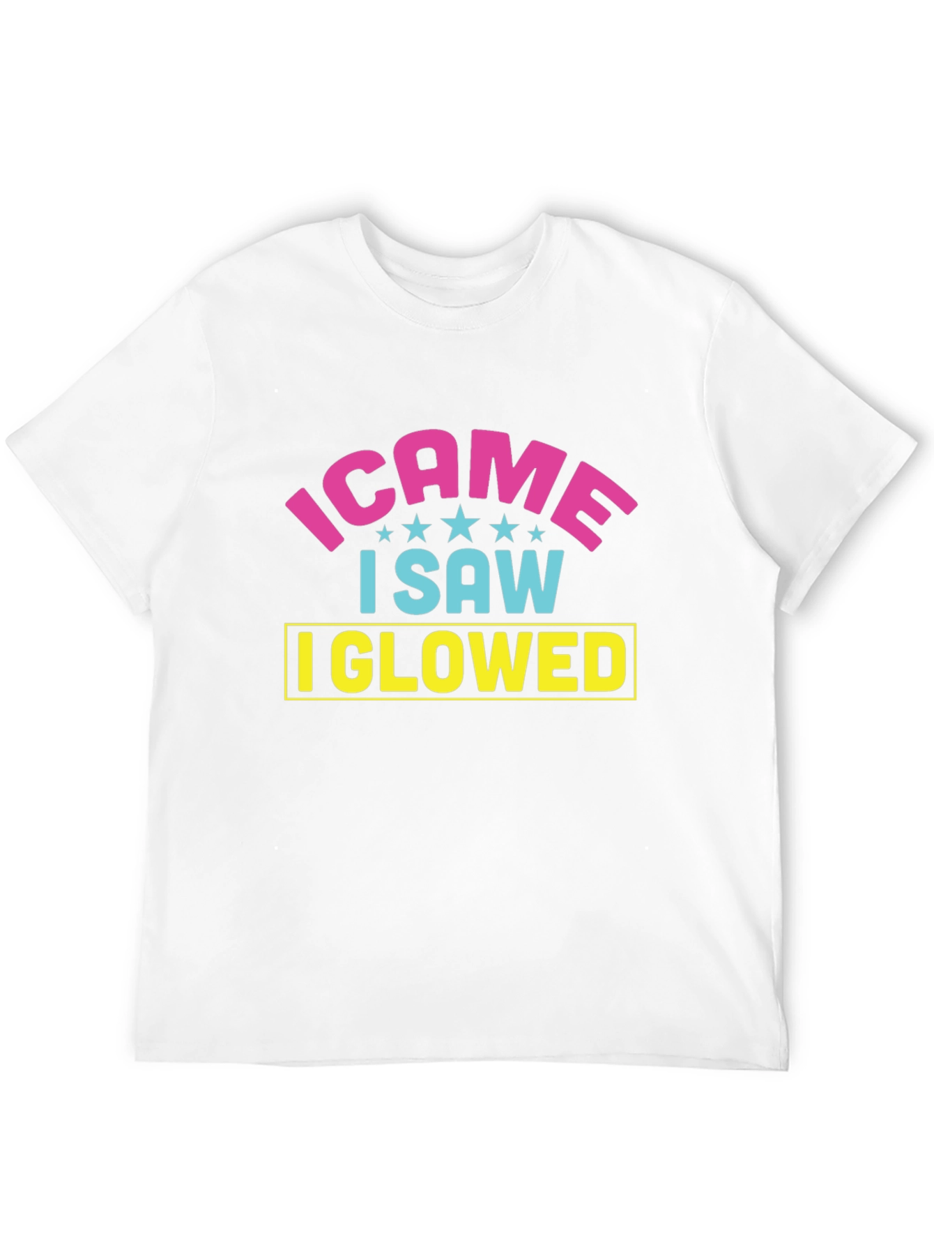 I Came I Saw I Glowed Black T-Shirt