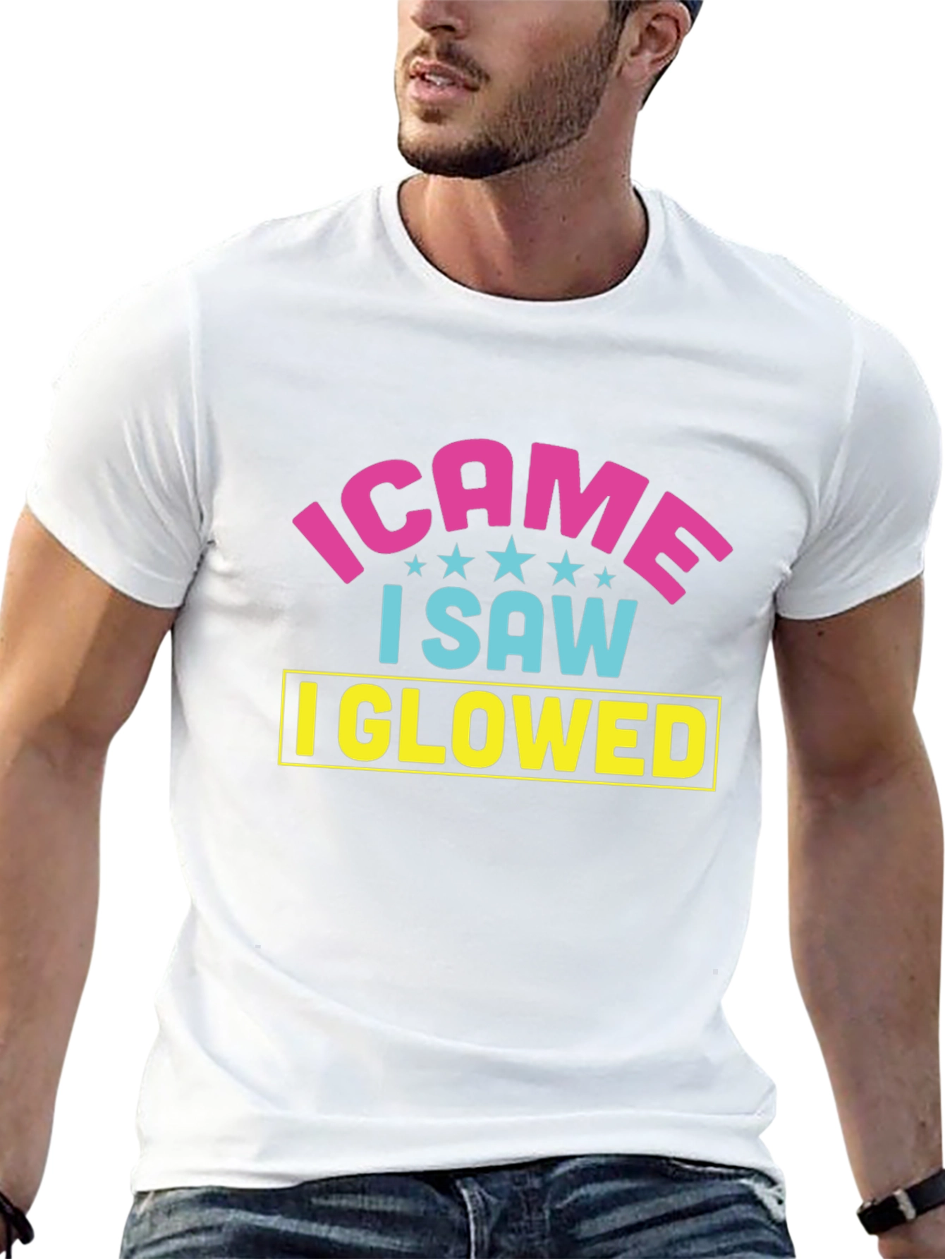 I Came I Saw I Glowed Black T-Shirt