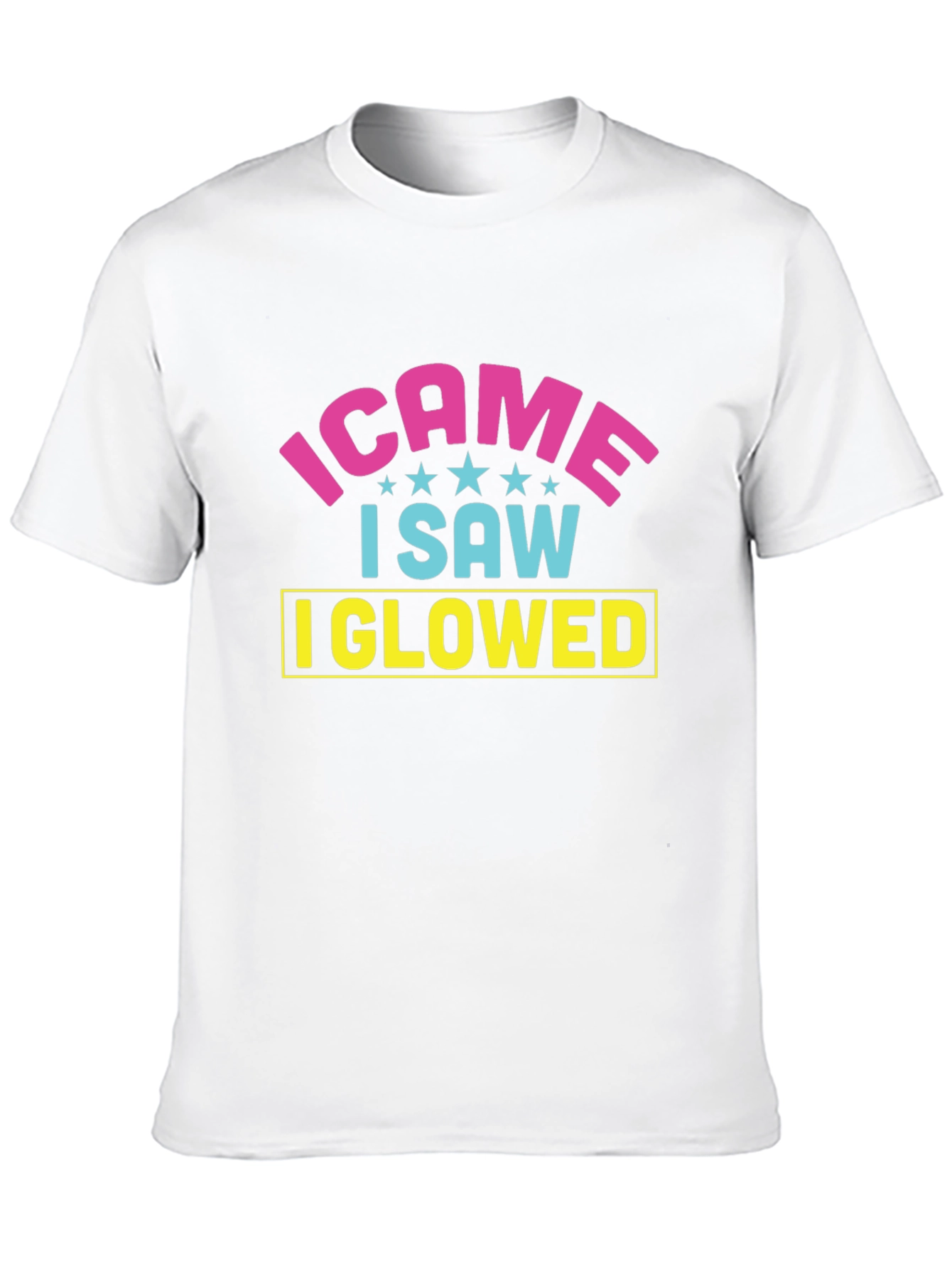 I Came I Saw I Glowed Black T-Shirt