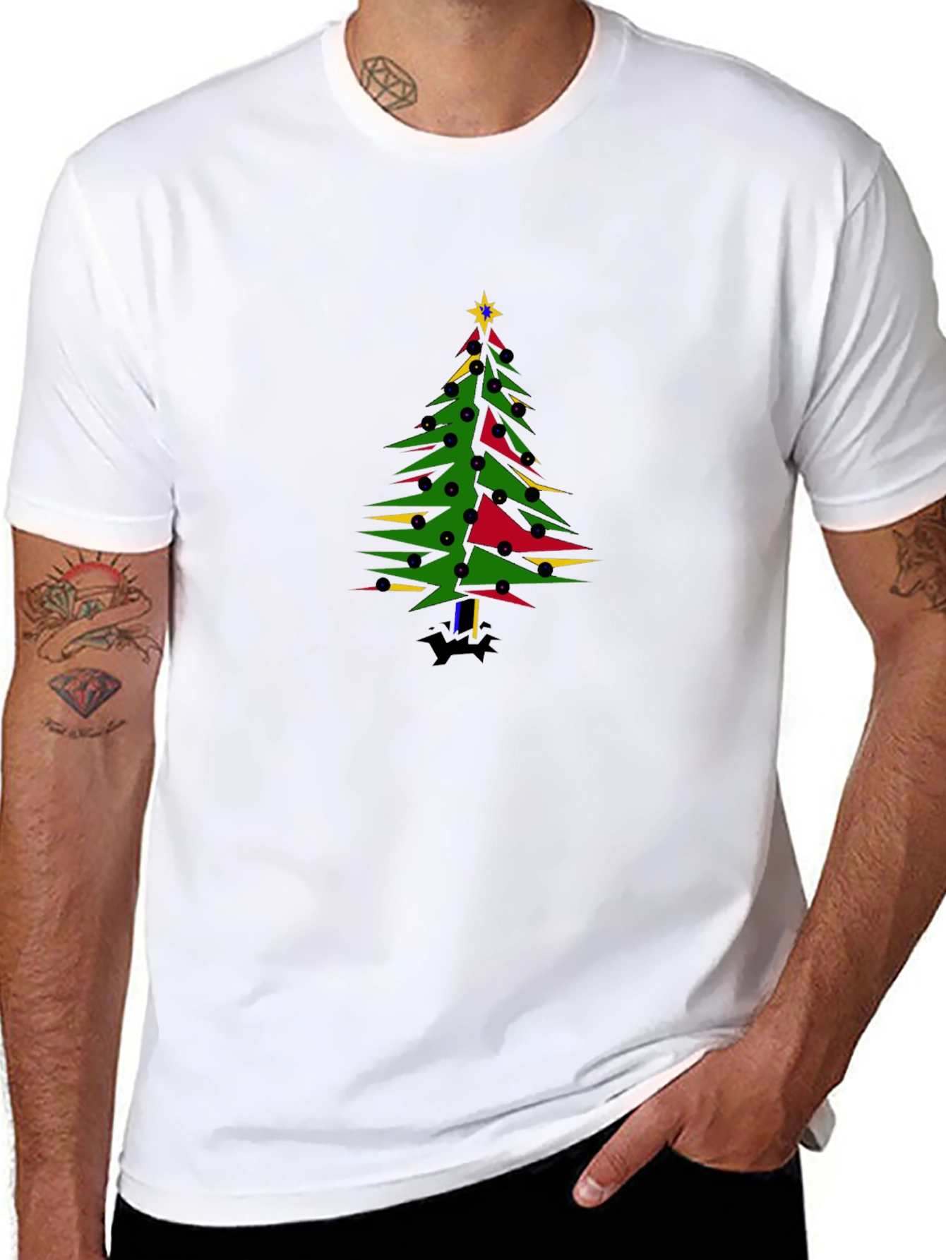 Christmas Tree Graphic T-Shirt - Holiday Tee