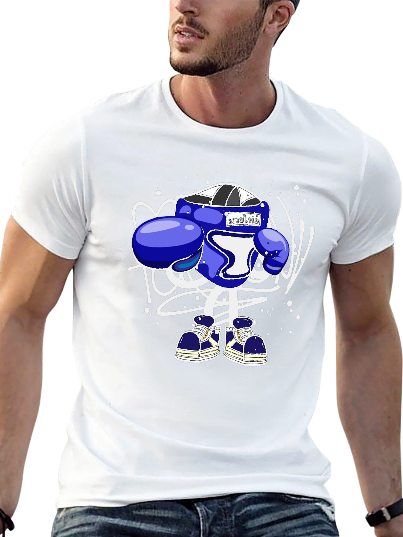 Muay Thai Cartoon Graphic Tee