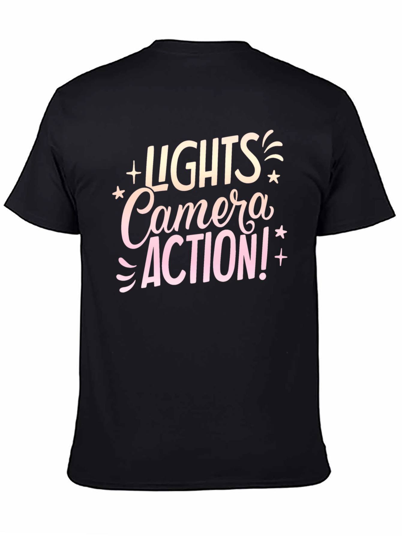 Lights Camera Action! Graphic Tee - Black
