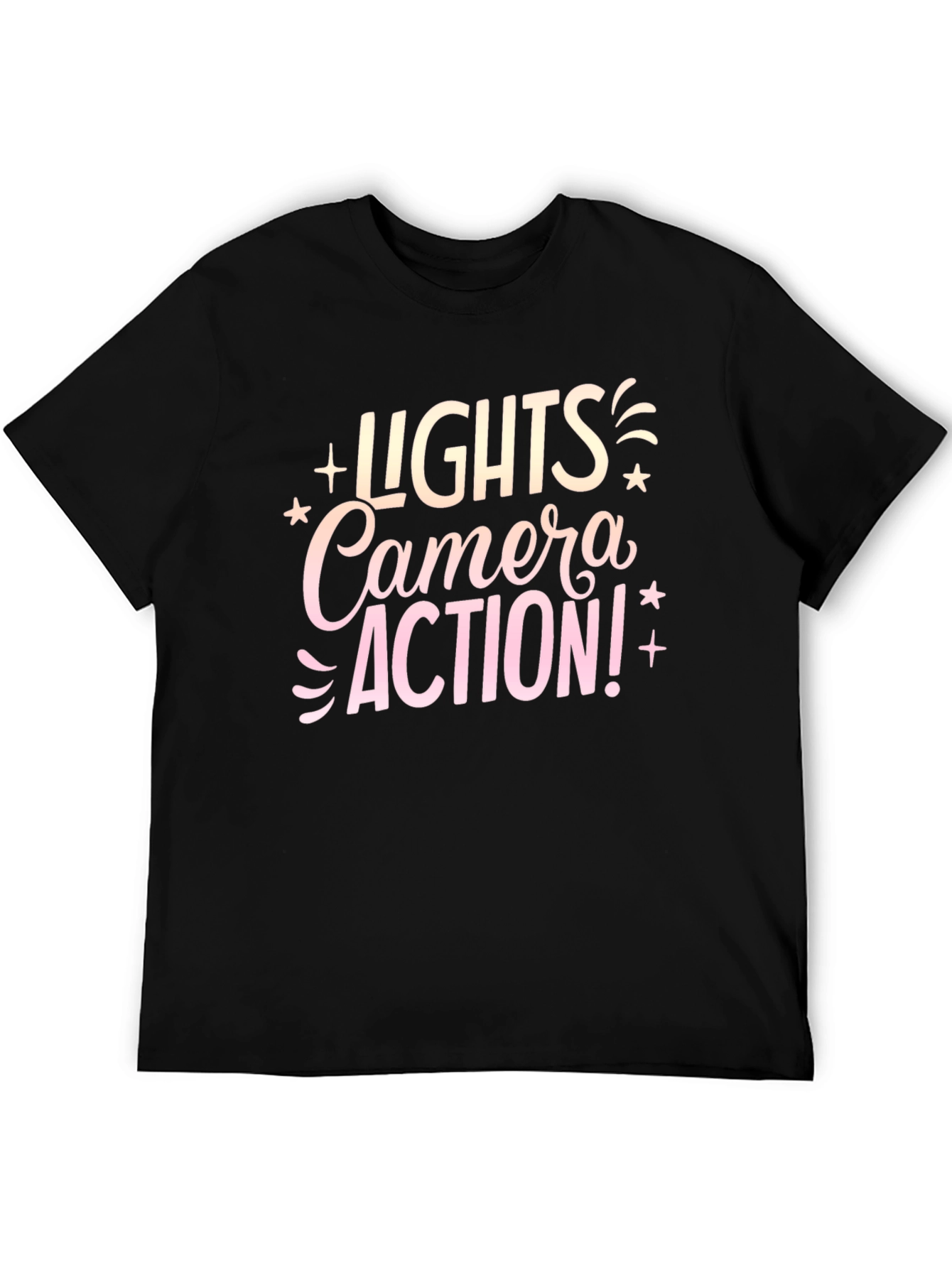 Lights Camera Action! Graphic Tee - Black