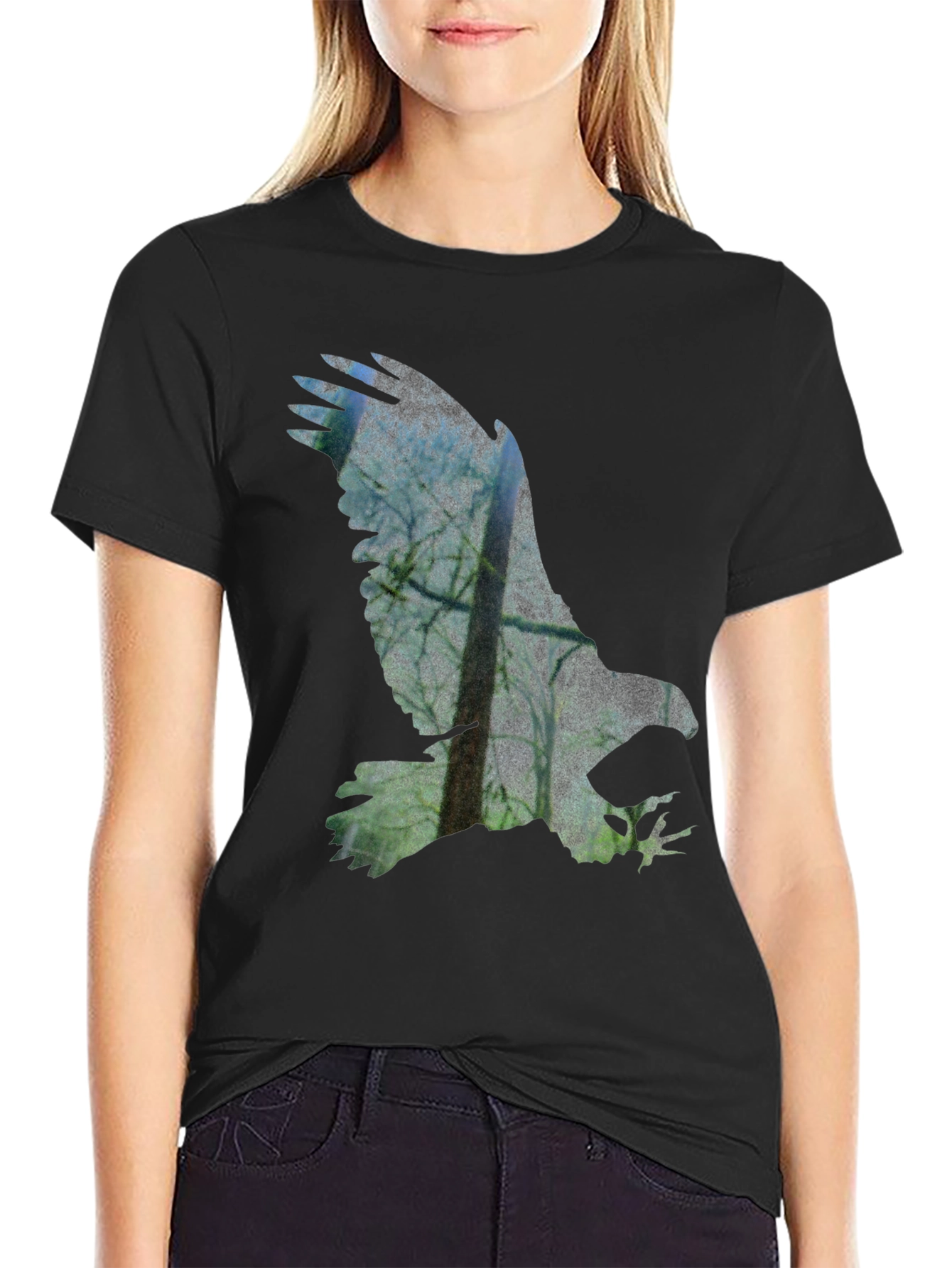 Eagle Silhouette Mens Graphic Tee