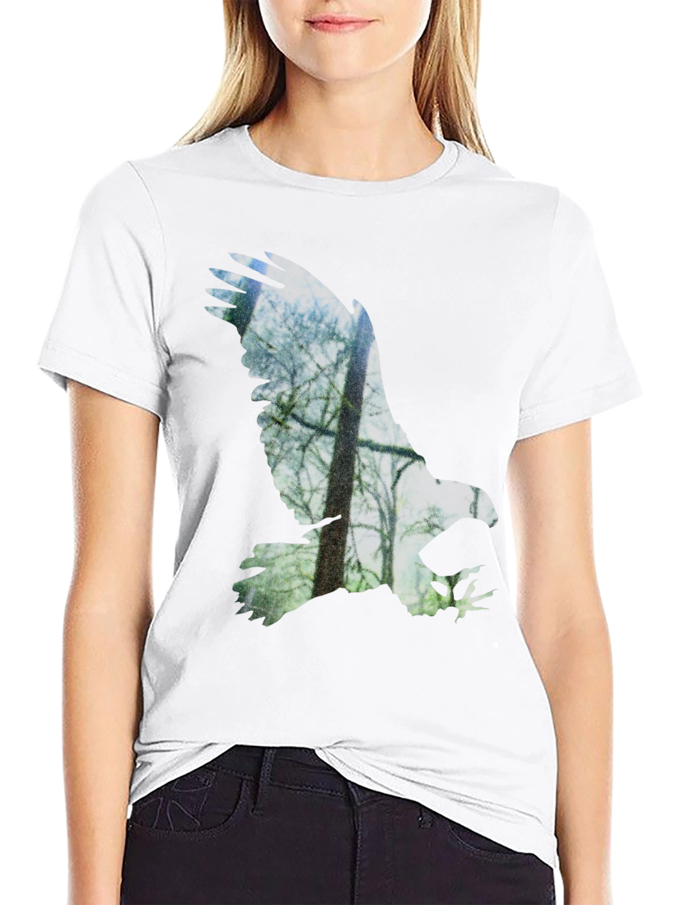 Eagle Silhouette Mens Graphic Tee