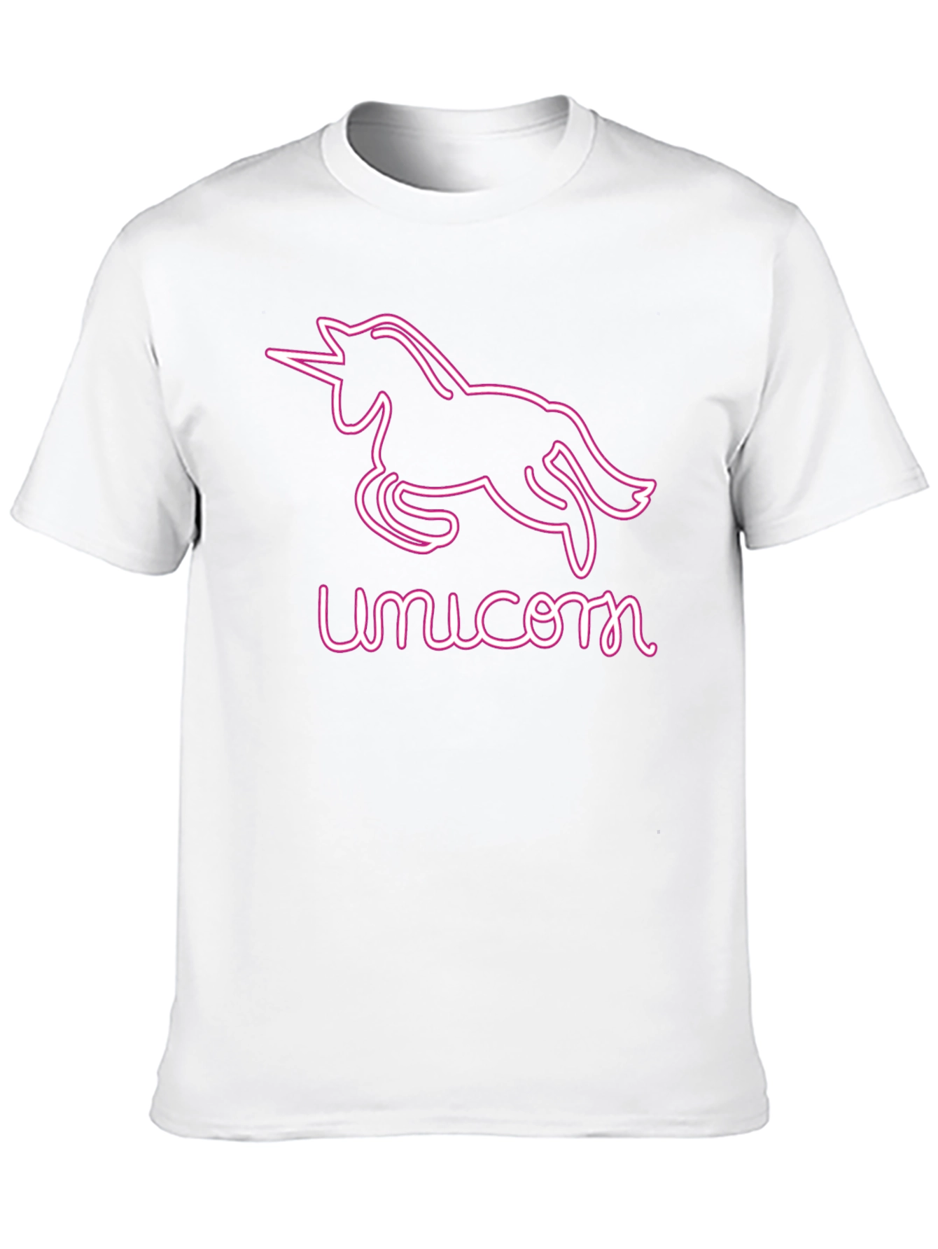 Unicorn Neon Graphic Tee - Black