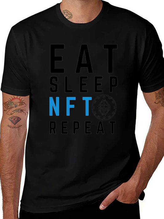 Eat Sleep NFT Repeat Black T-Shirt