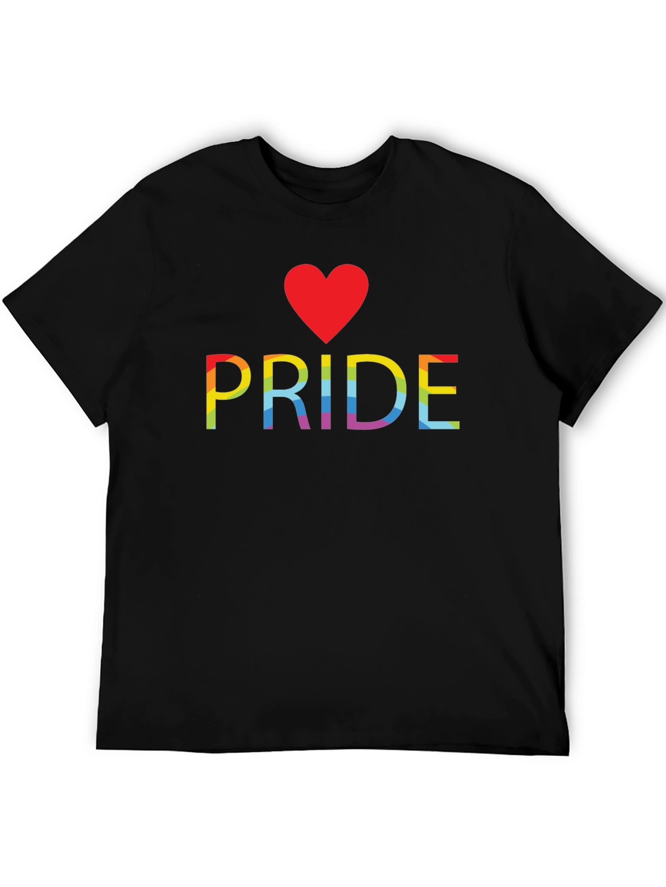 Pride Heart Graphic Tee - Black