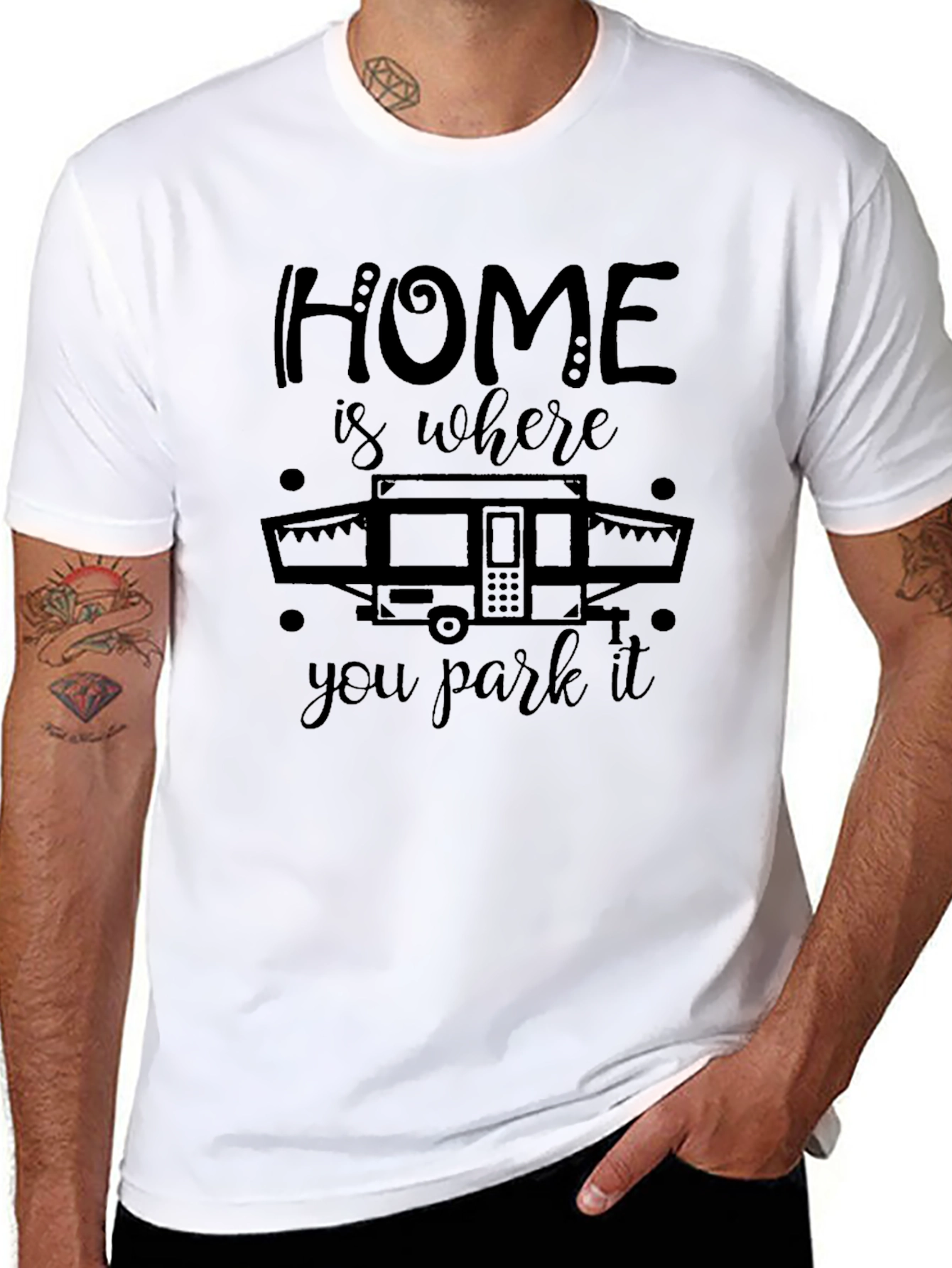Home is Where You Park It Camping T-Shirt