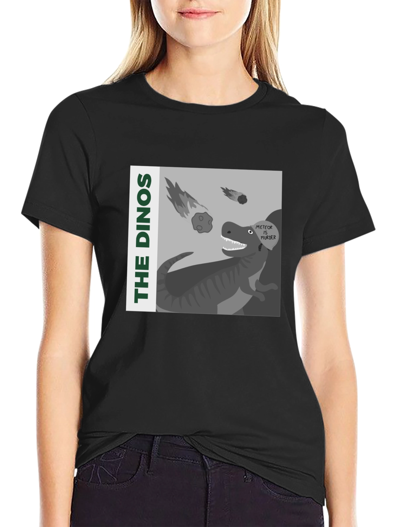 The Dinos Meteor Murder Graphic T-Shirt