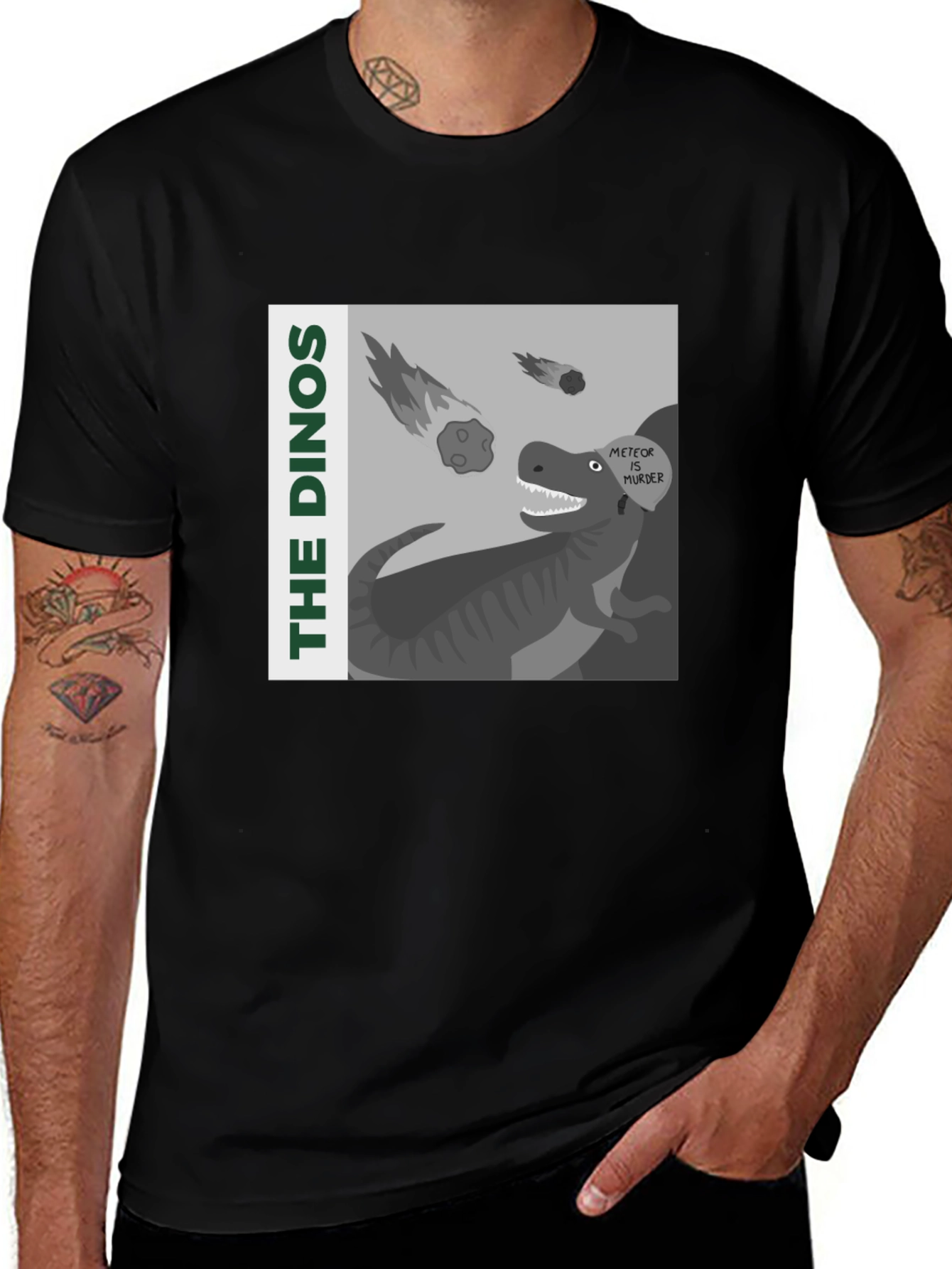 The Dinos Meteor Murder Graphic T-Shirt