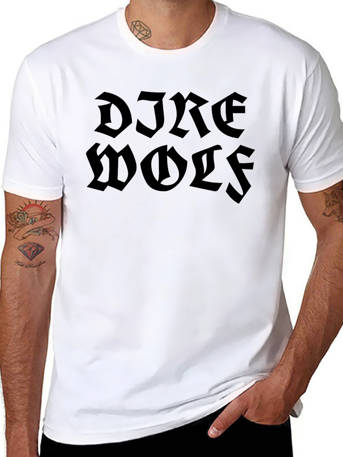 Djke Wolf Black Graphic Tee