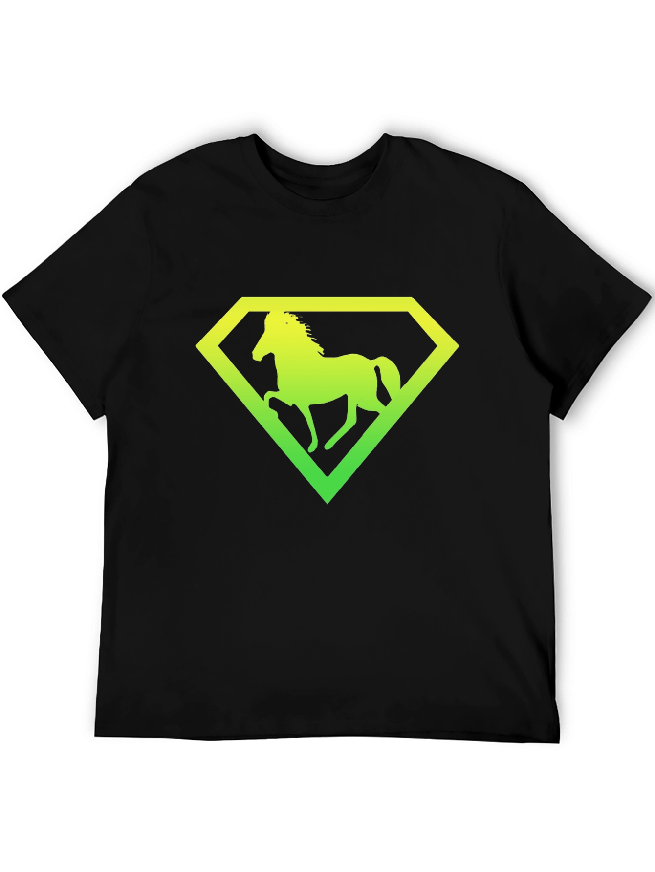 Horse Diamond Graphic Tee - Black