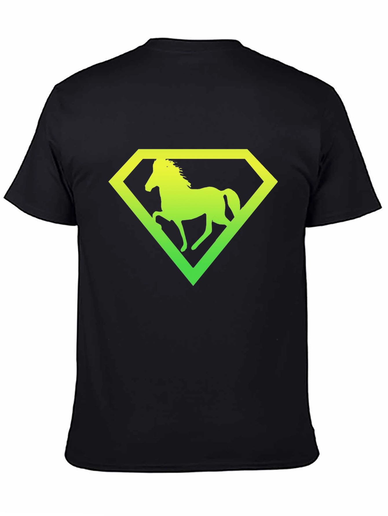 Horse Diamond Graphic Tee - Black