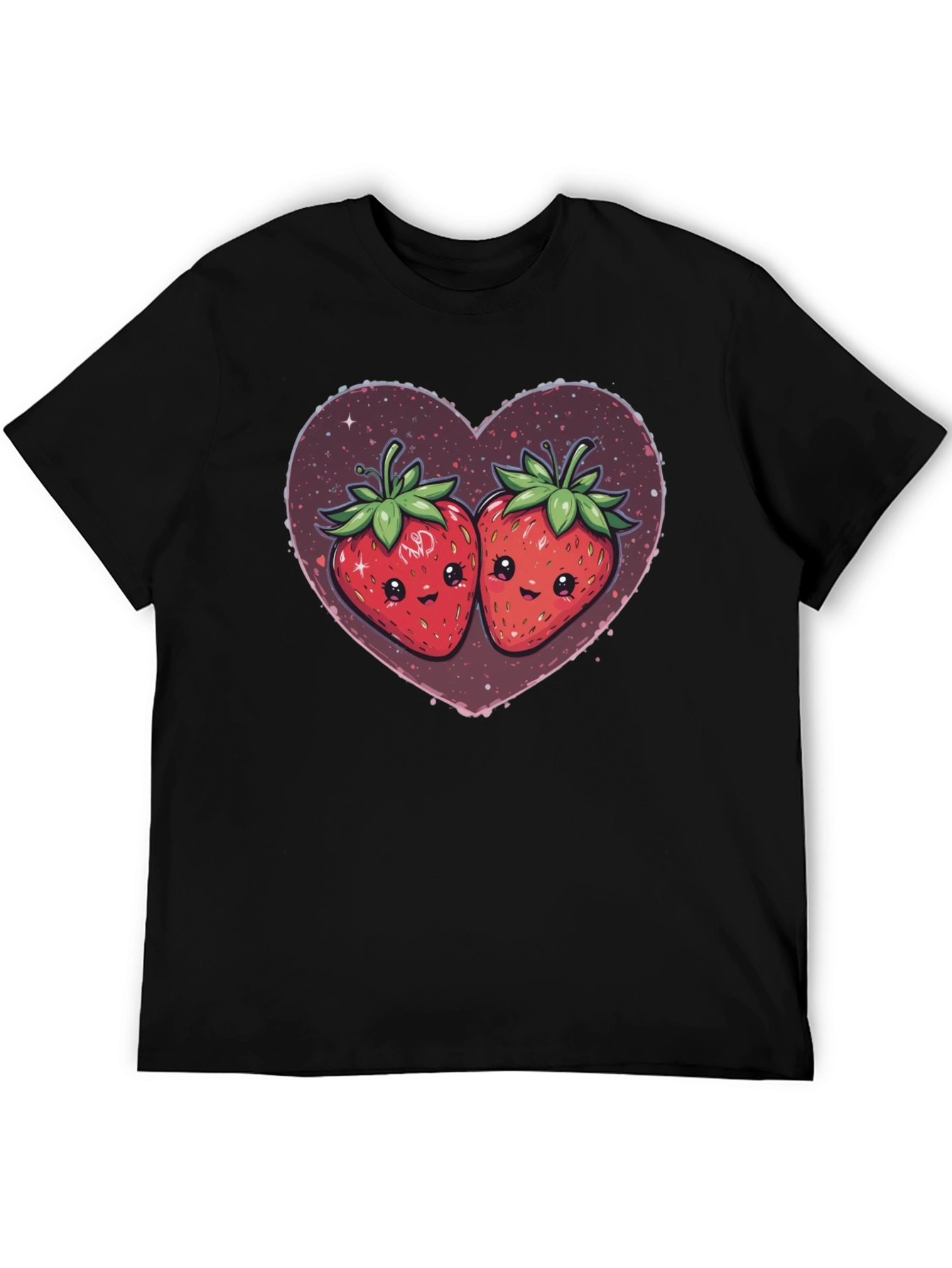 Strawberry Heart Kawaii Graphic Tee