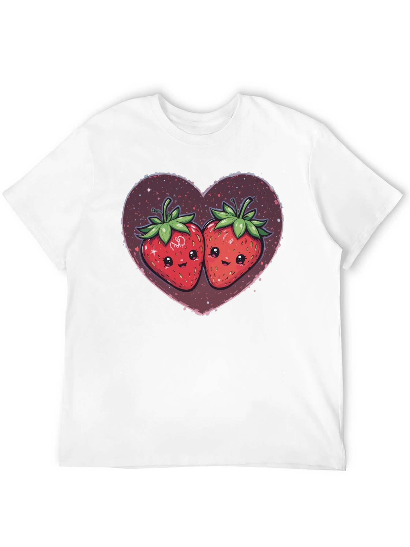 Strawberry Heart Kawaii Graphic Tee