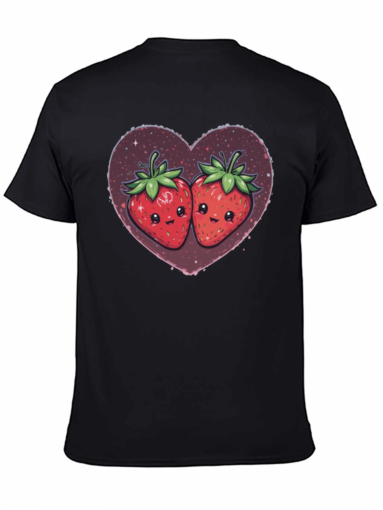 Strawberry Heart Kawaii Graphic Tee