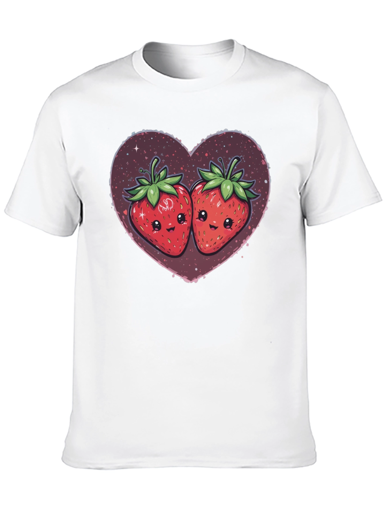 Strawberry Heart Kawaii Graphic Tee