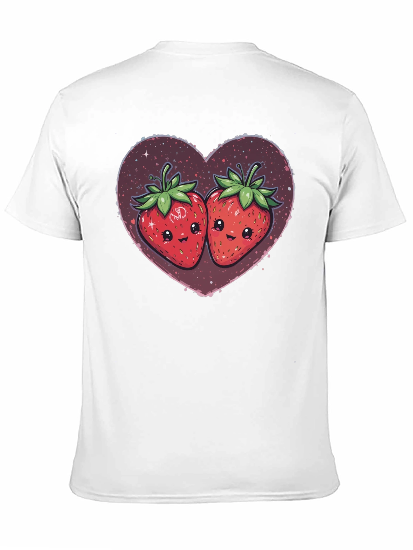 Strawberry Heart Kawaii Graphic Tee