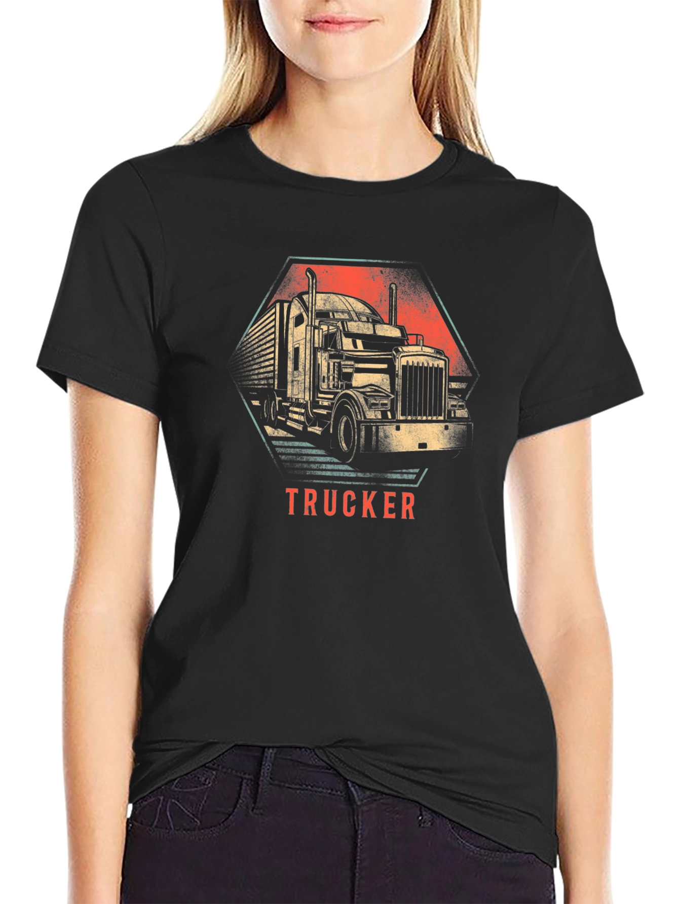 Trucker Graphic Tee - Classic Black T-Shirt