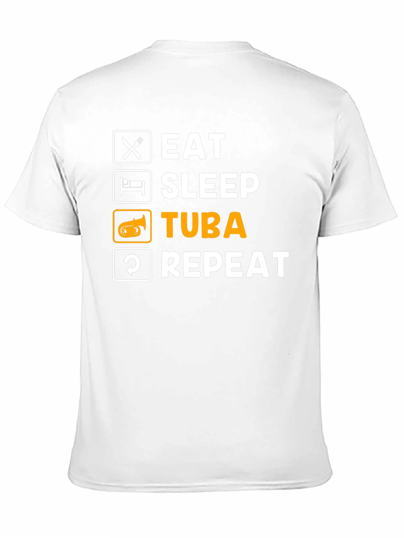 Eat Sleep Tuba Repeat Black T-Shirt