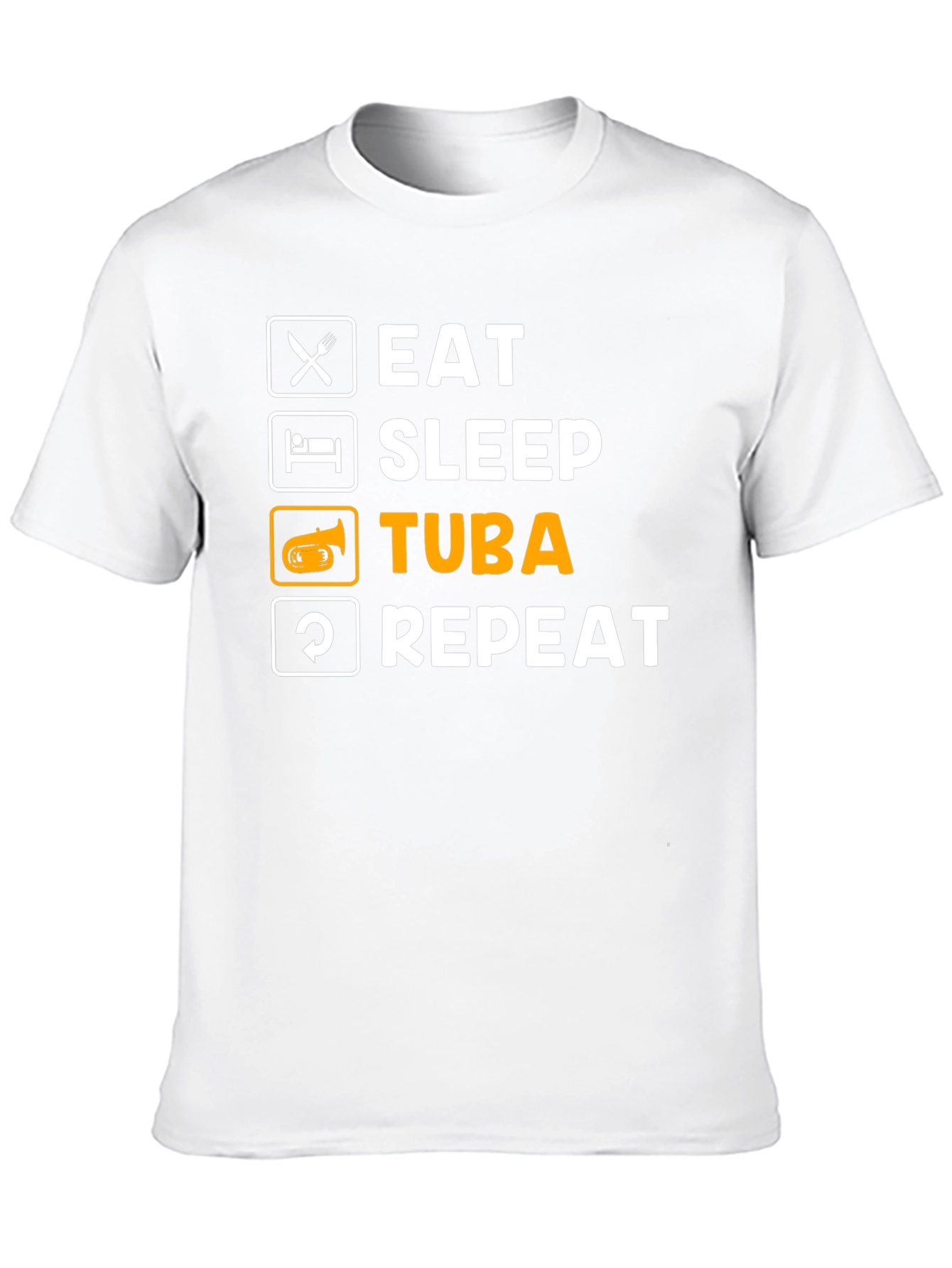 Eat Sleep Tuba Repeat Black T-Shirt