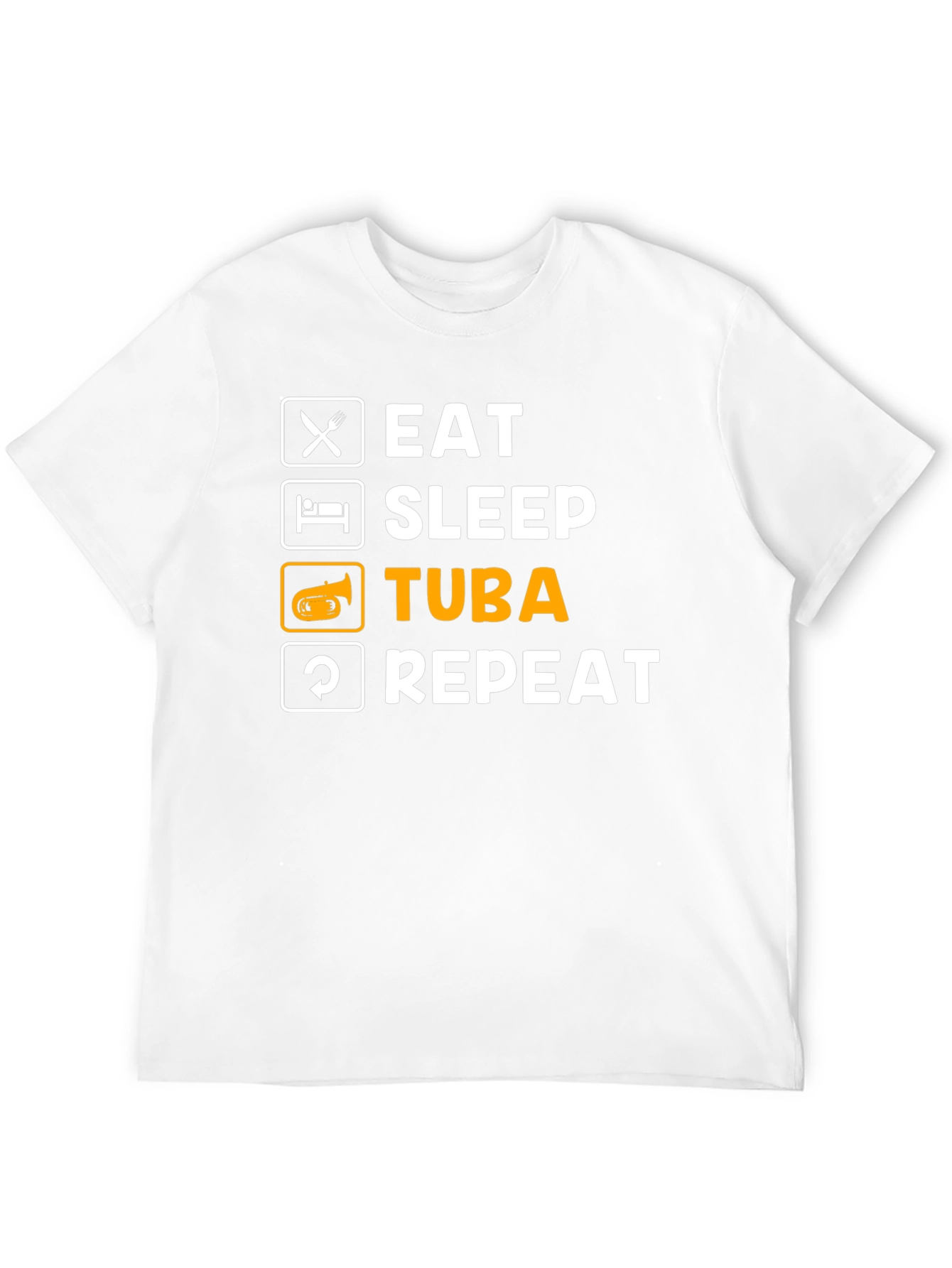 Eat Sleep Tuba Repeat Black T-Shirt